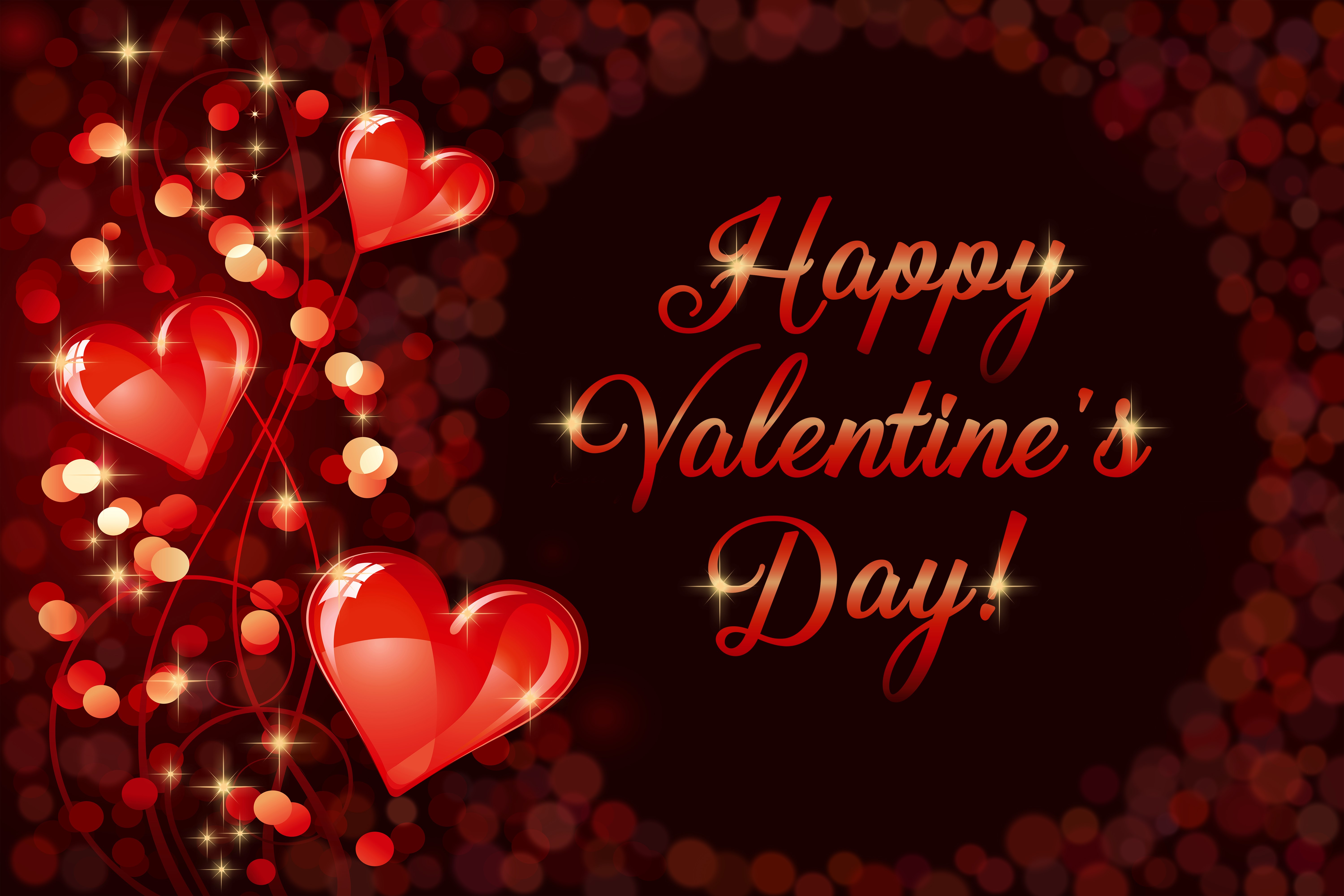 Happy Valentine's Day Hearts HD Wallpaper