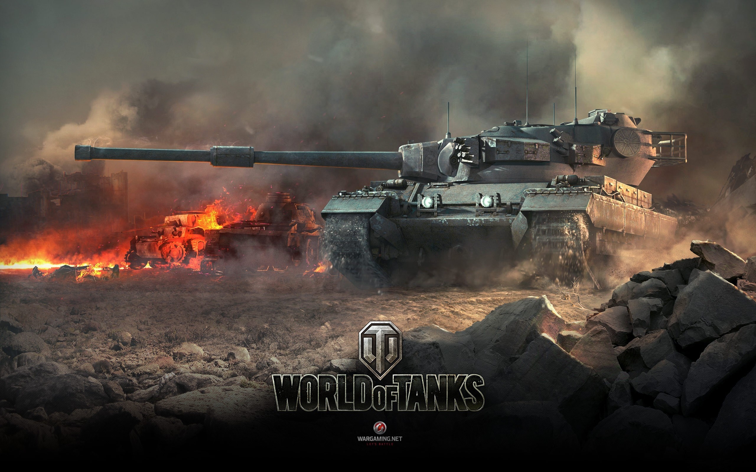 Conqueror tank from World of Tanks in battle HD Wallpaper