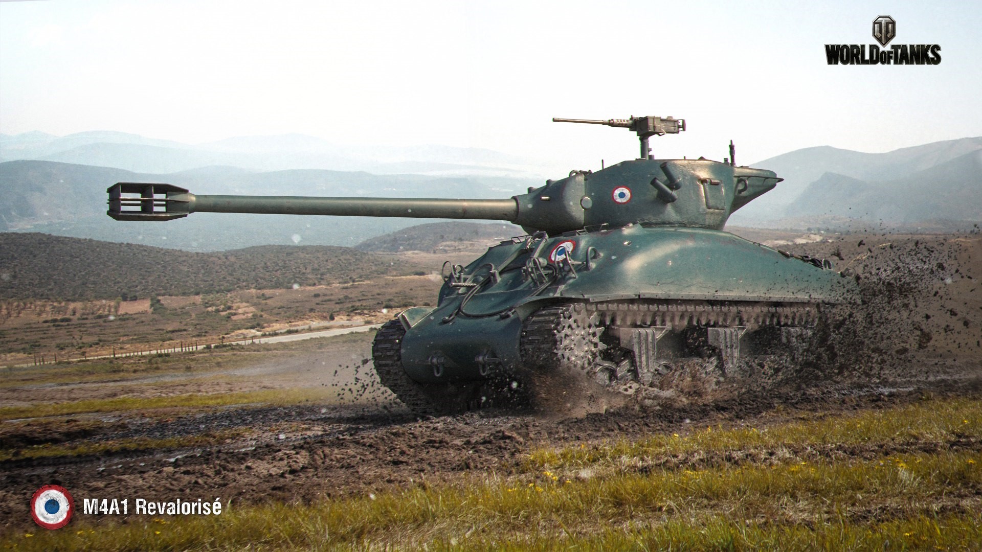 M4A1 Revalorise tank from World of Tanks in mud HD Wallpaper