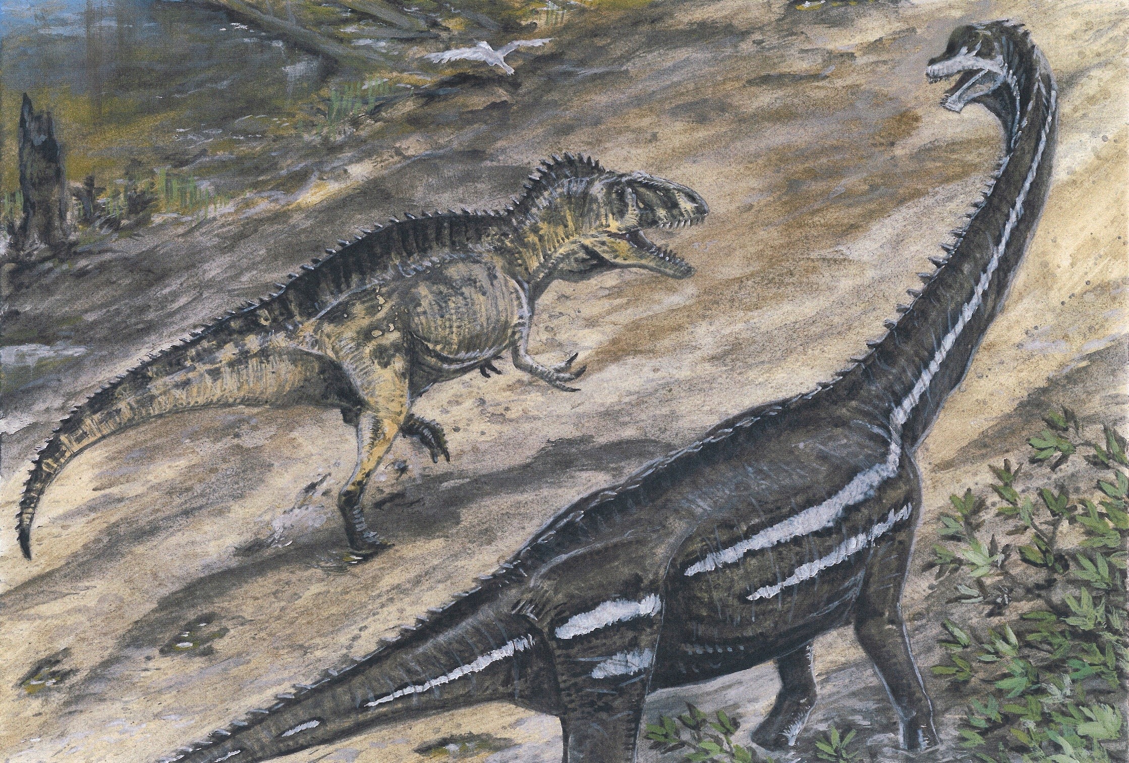 Dinosaurs at Paluxy River by Tuomas Koivurinne HD Wallpaper