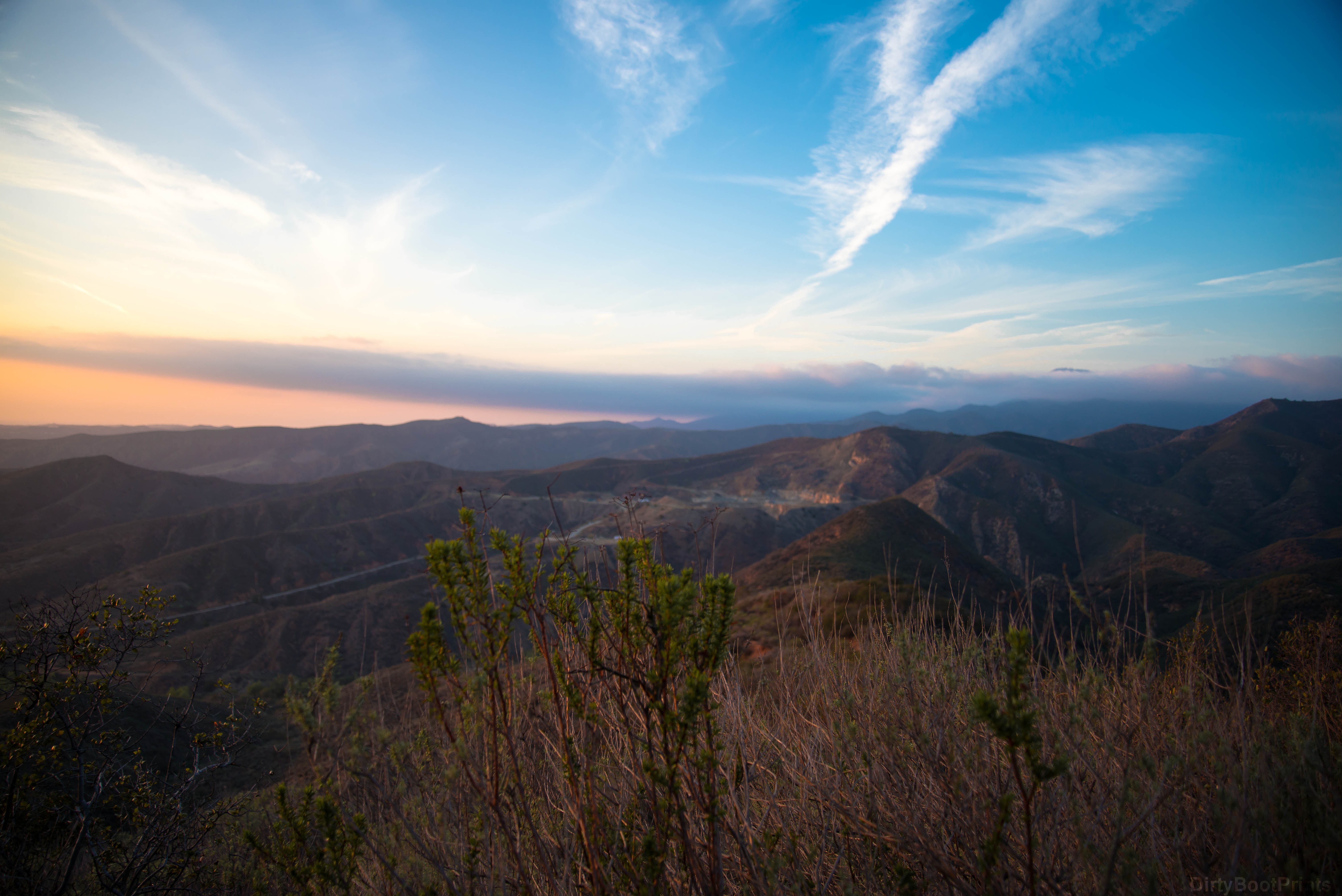 Mountains and Sky at Sunset HD Wallpaper