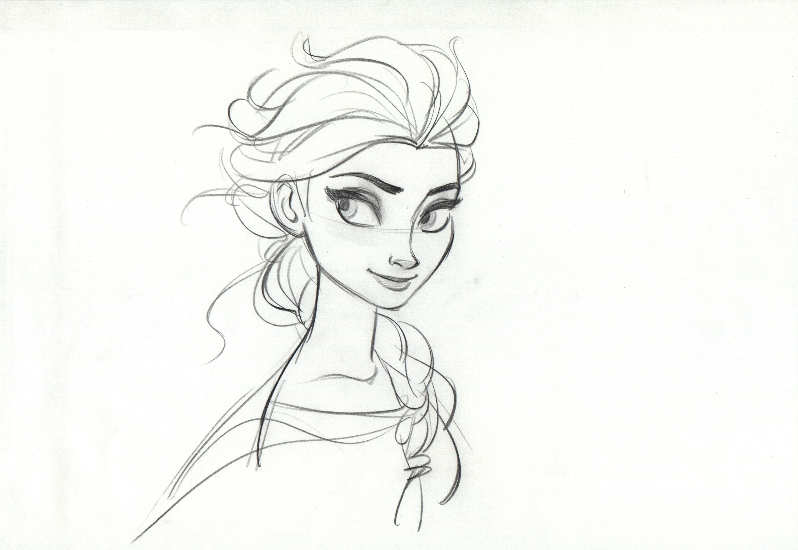 Elsa from Frozen sketch HD Wallpaper