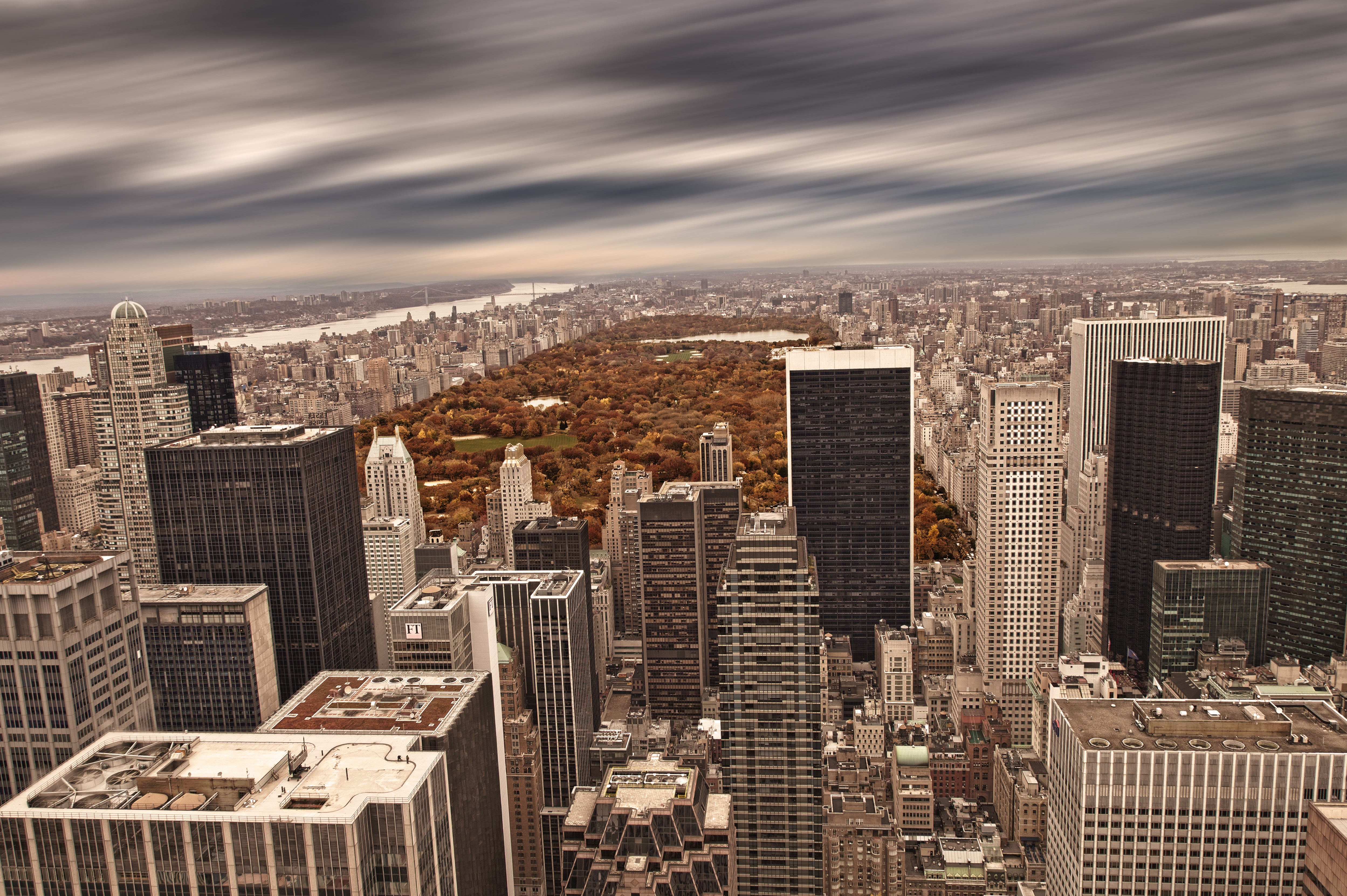New York City Skyline with Central Park HD Wallpaper