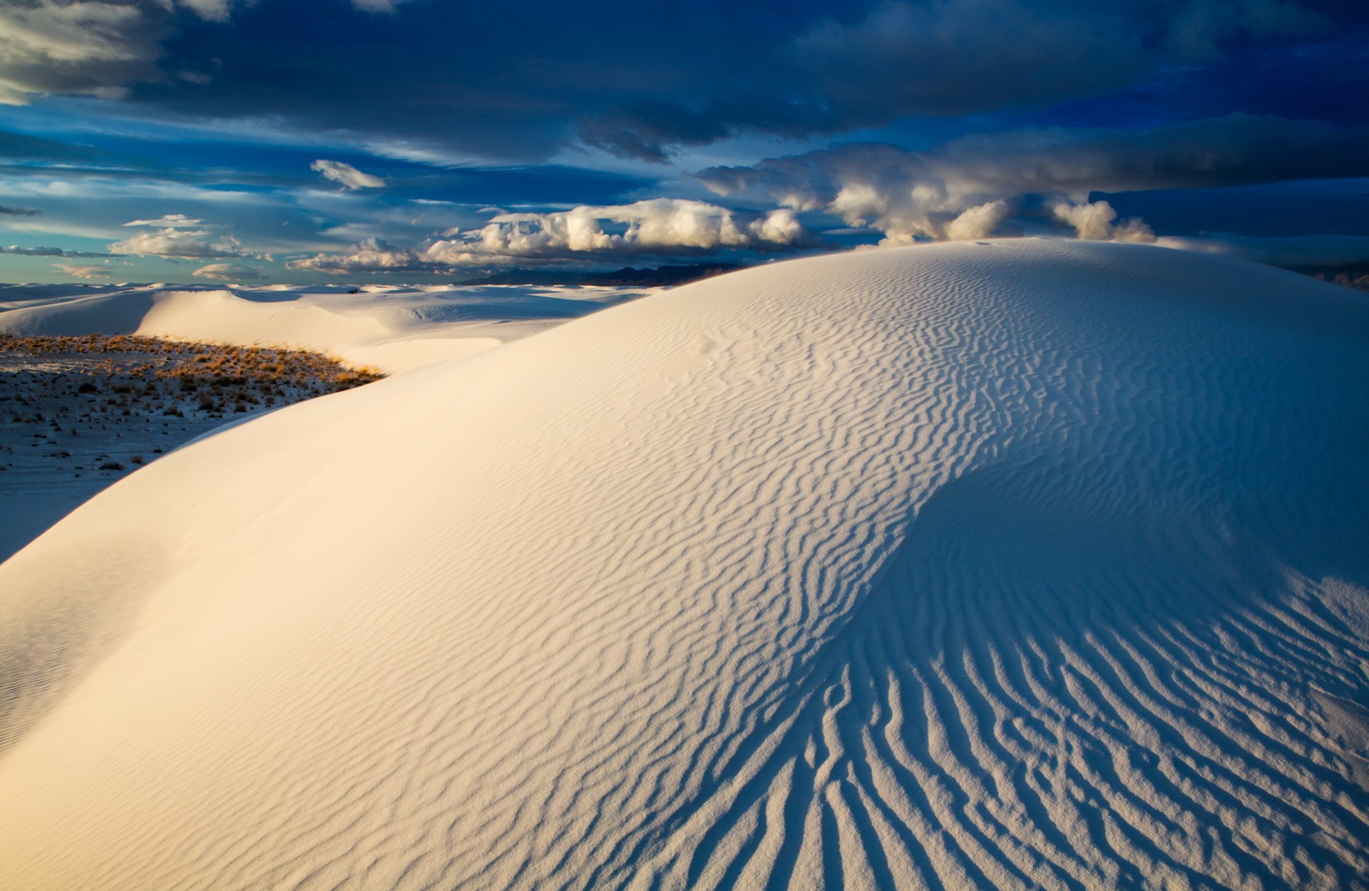 White Sands National Monument New Mexico Blue Dunes HD Wallpaper