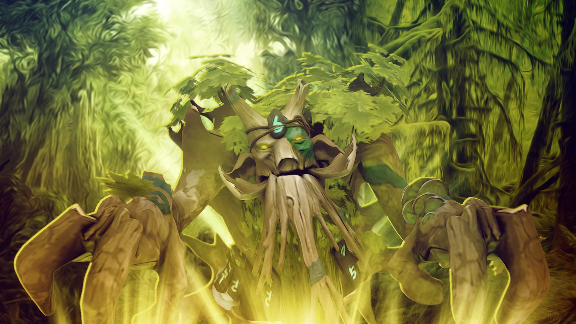 Treant Protector from DOTA 2 in a forest HD Wallpaper