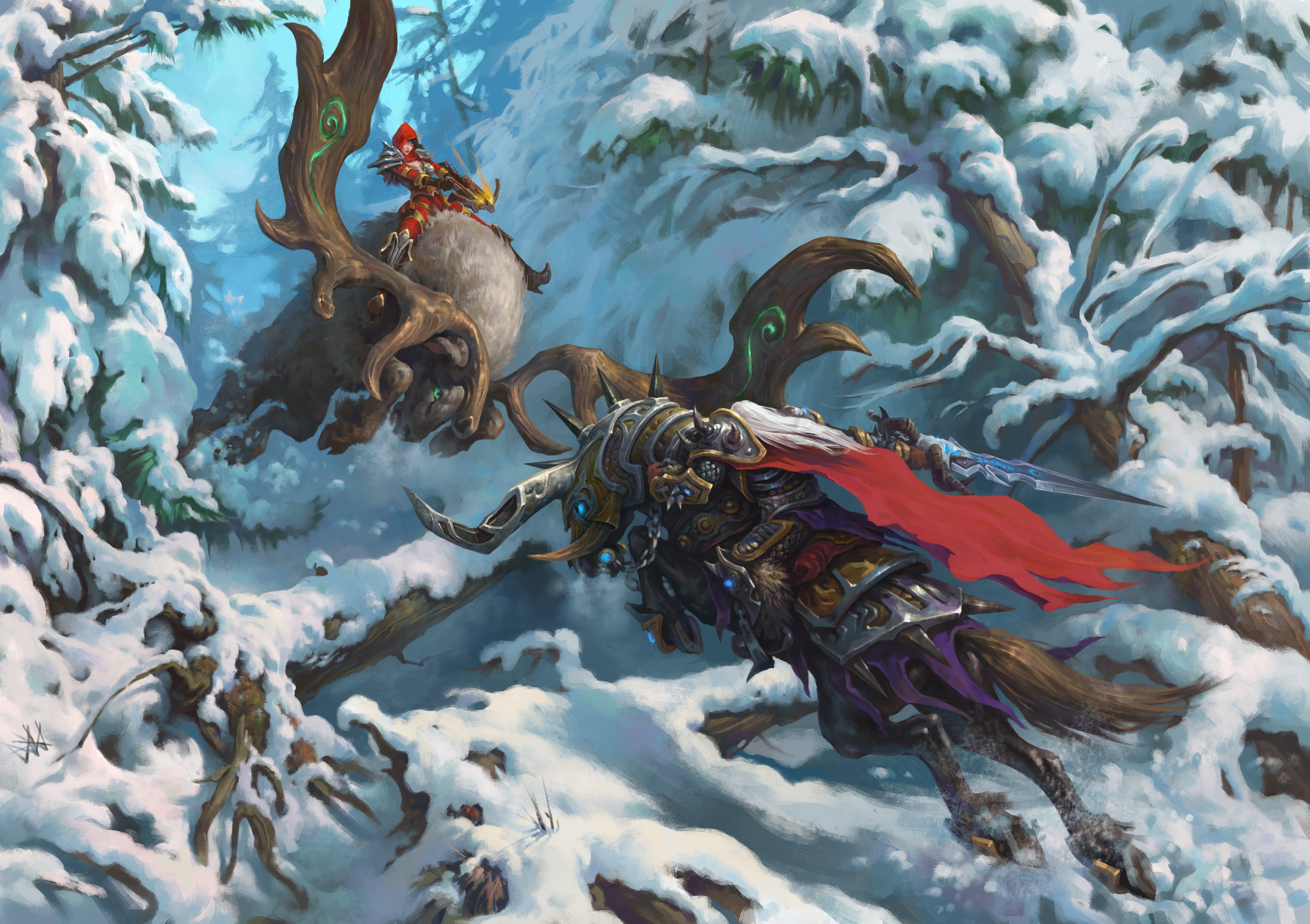 4K Heroes of the Storm Battles in Snow HD Wallpaper