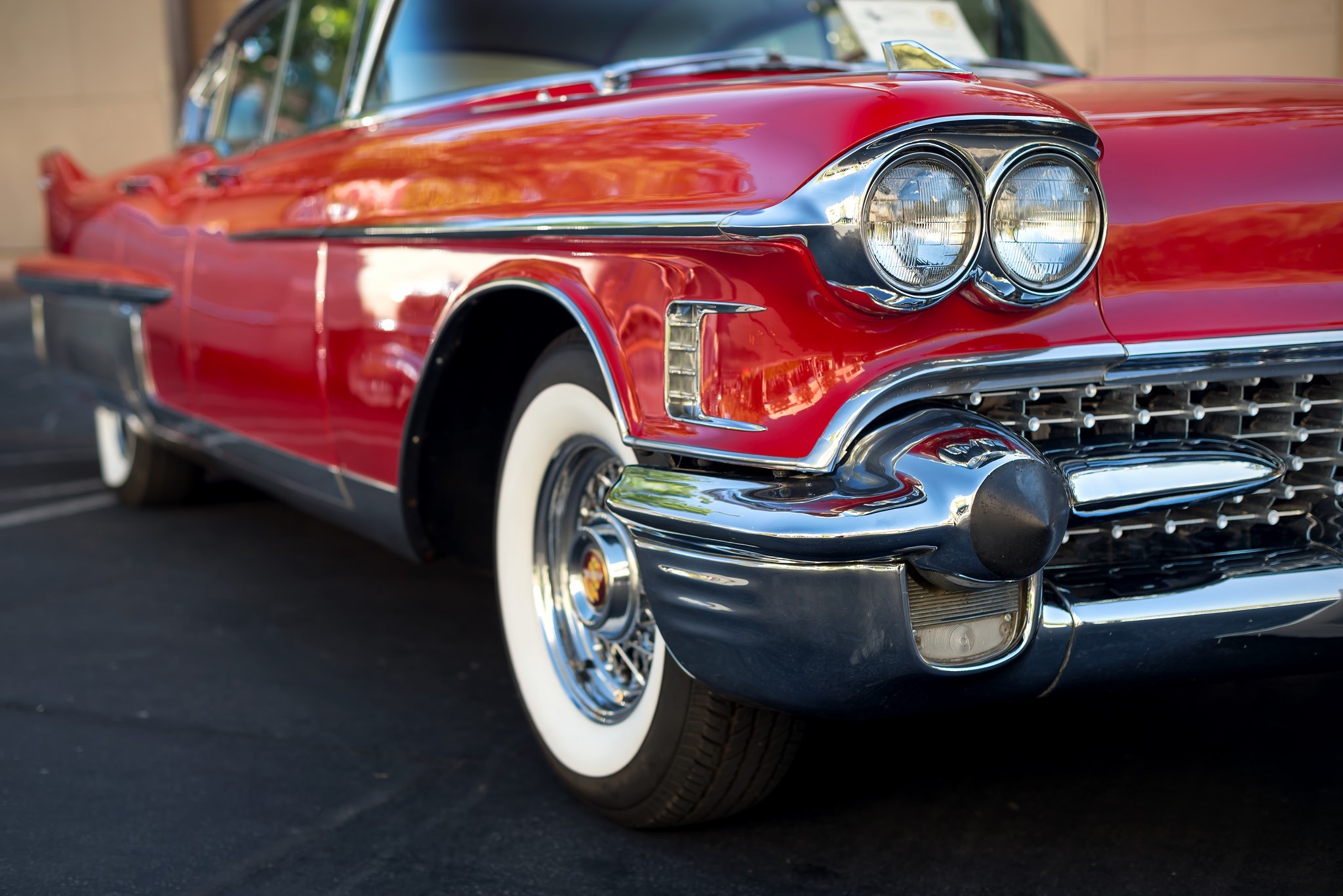 Red 1958 Cadillac Fleetwood 60 Special HD Wallpaper