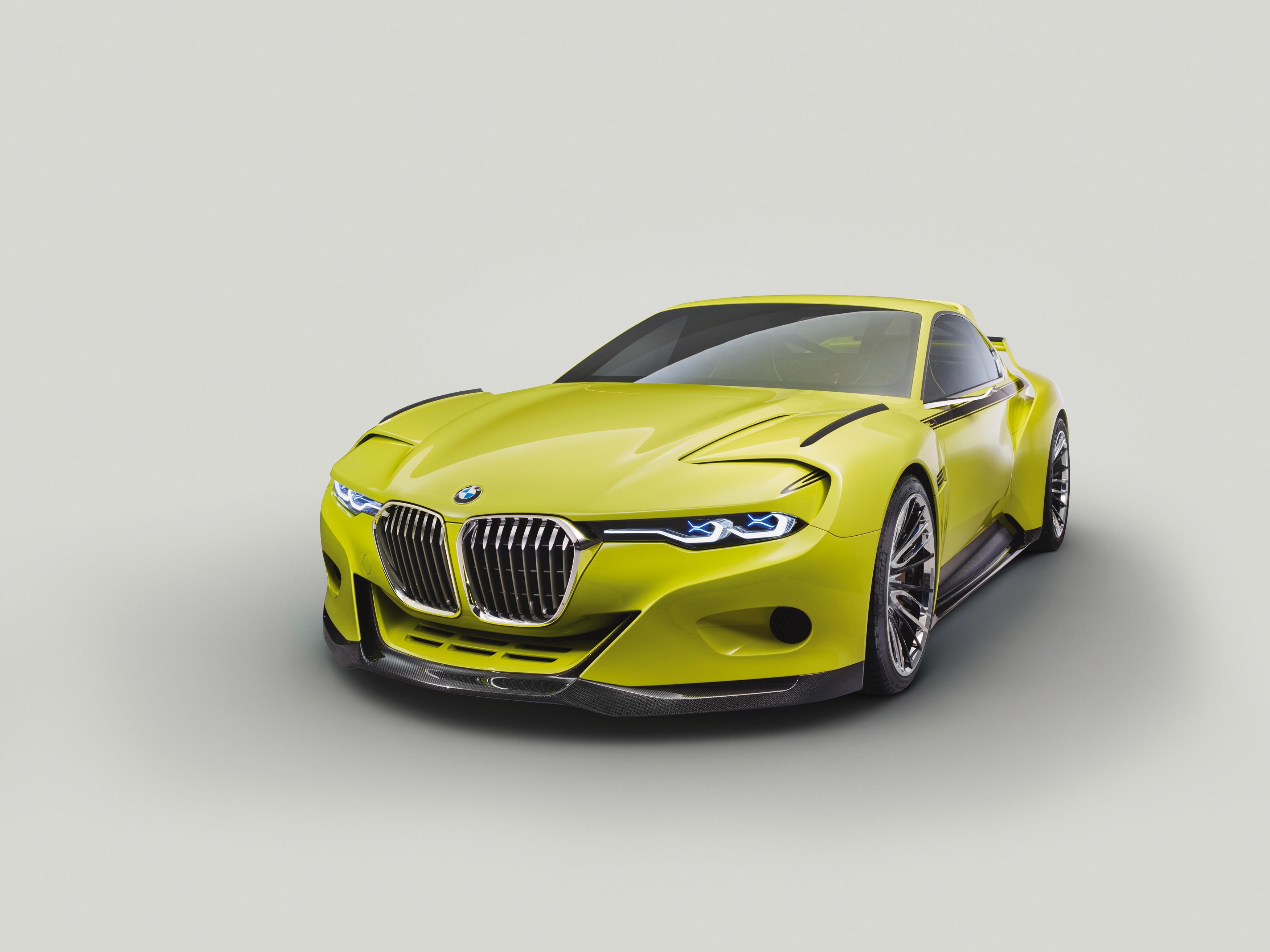 Yellow BMW 3.0 CSL Hommage Concept Car HD Wallpaper