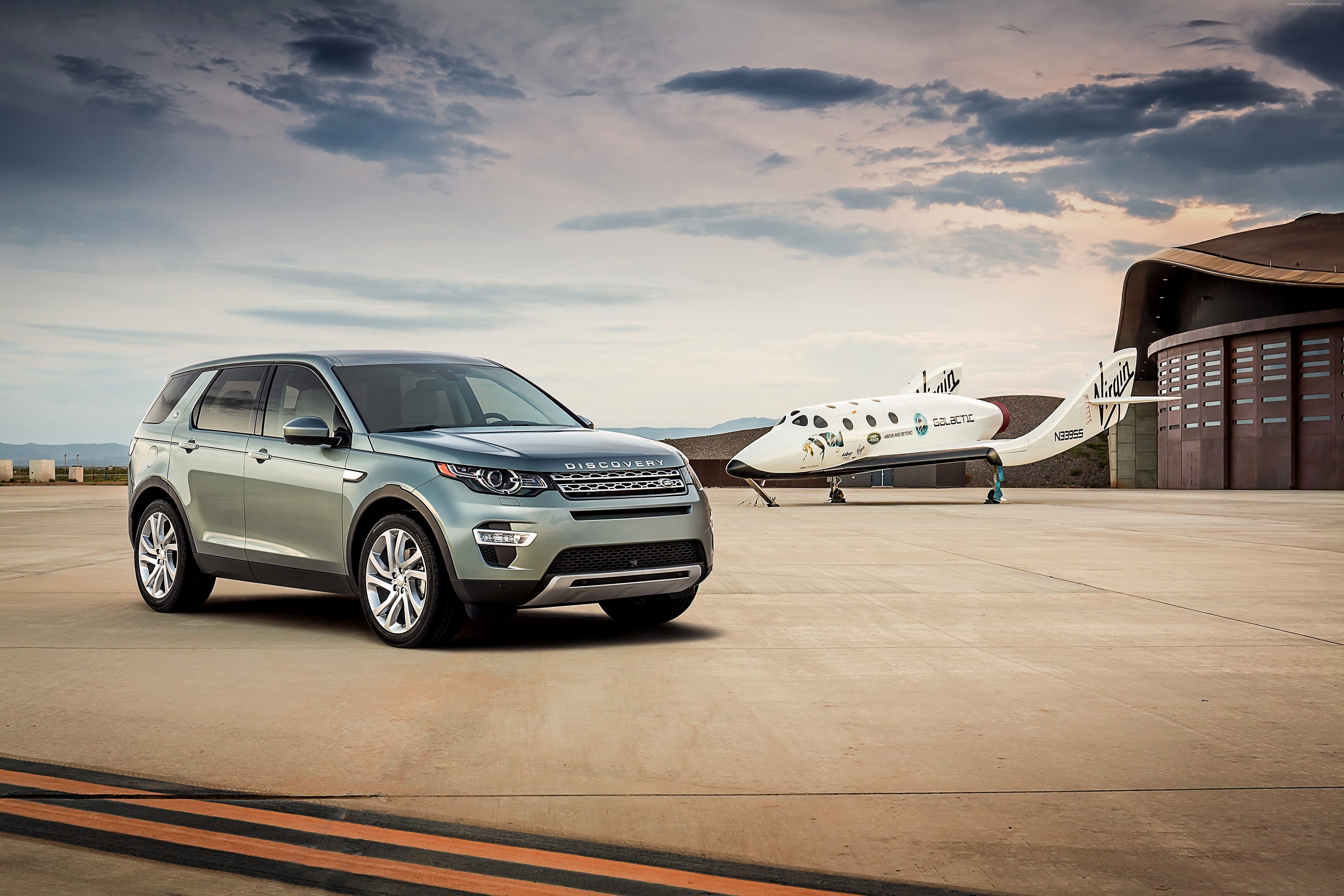 Land Rover Discovery Sport and Virgin Galactic SpaceShipTwo HD Wallpaper