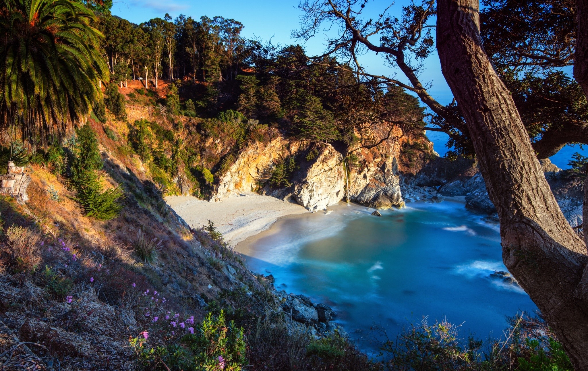 McWay Falls at Julia Pfeiffer Burns State Park, California HD Wallpaper