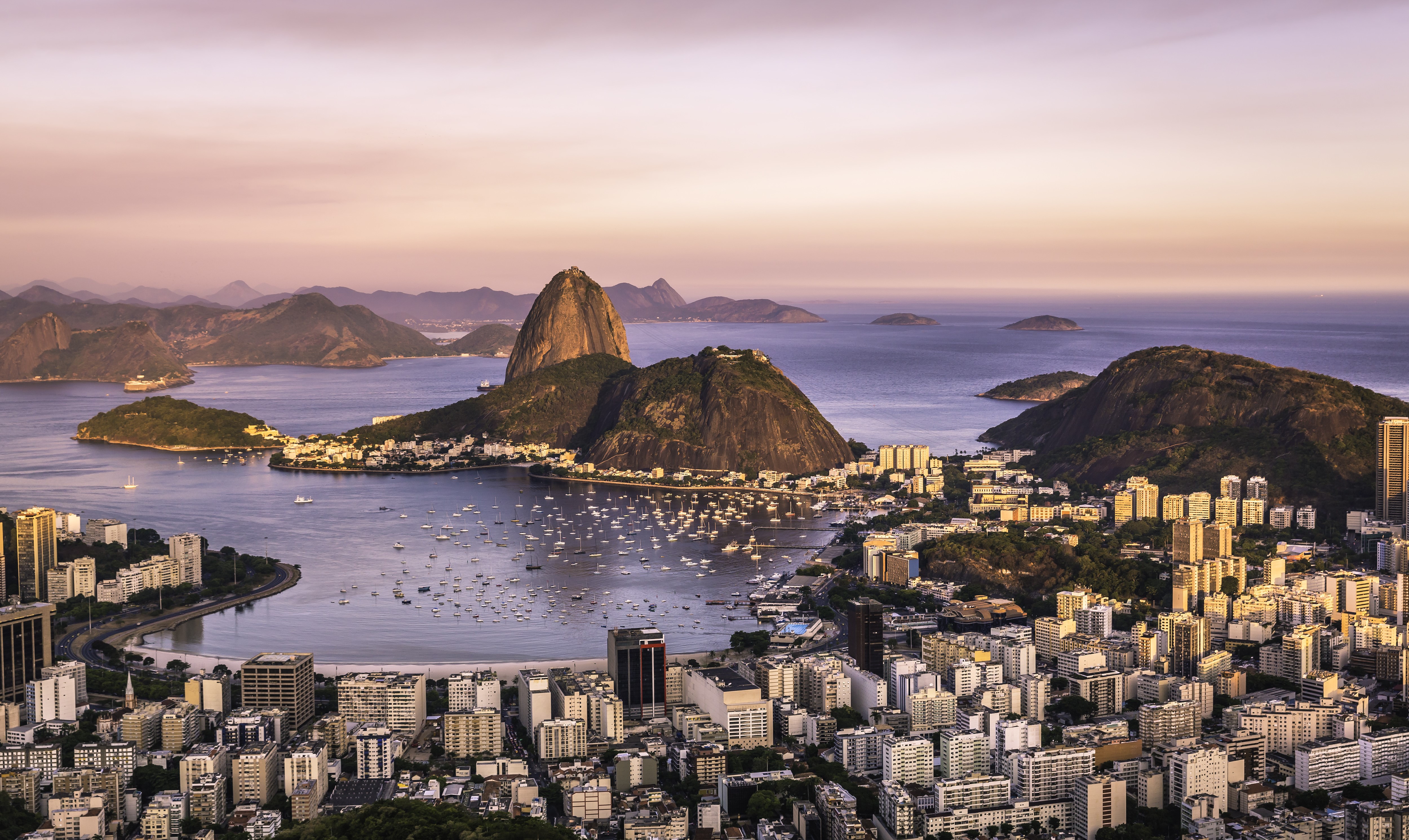 Guanabara Bay and Sugarloaf Mountain, Rio de Janeiro HD Wallpaper