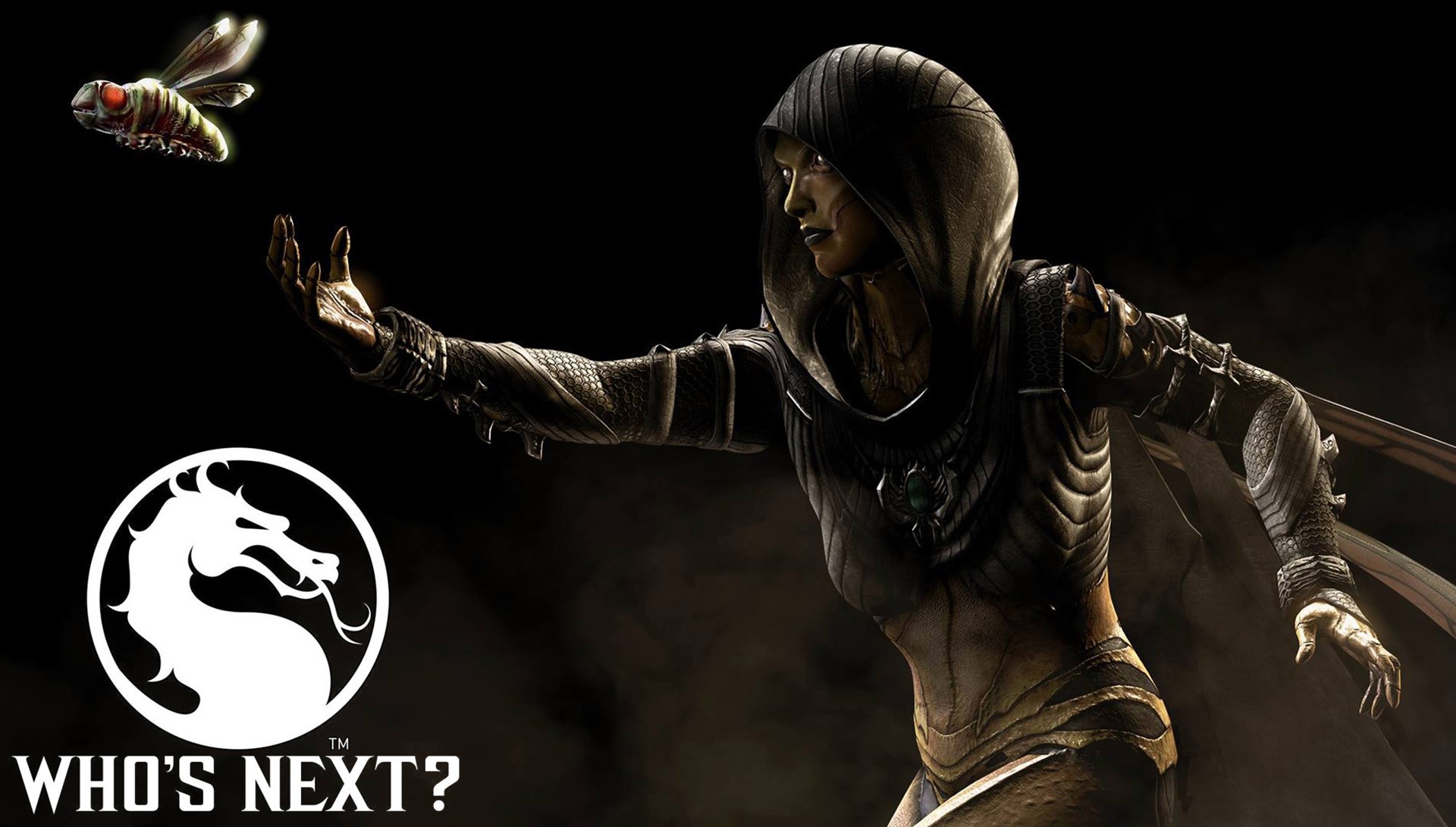D'Vorah from Mortal Kombat with a bug HD Wallpaper