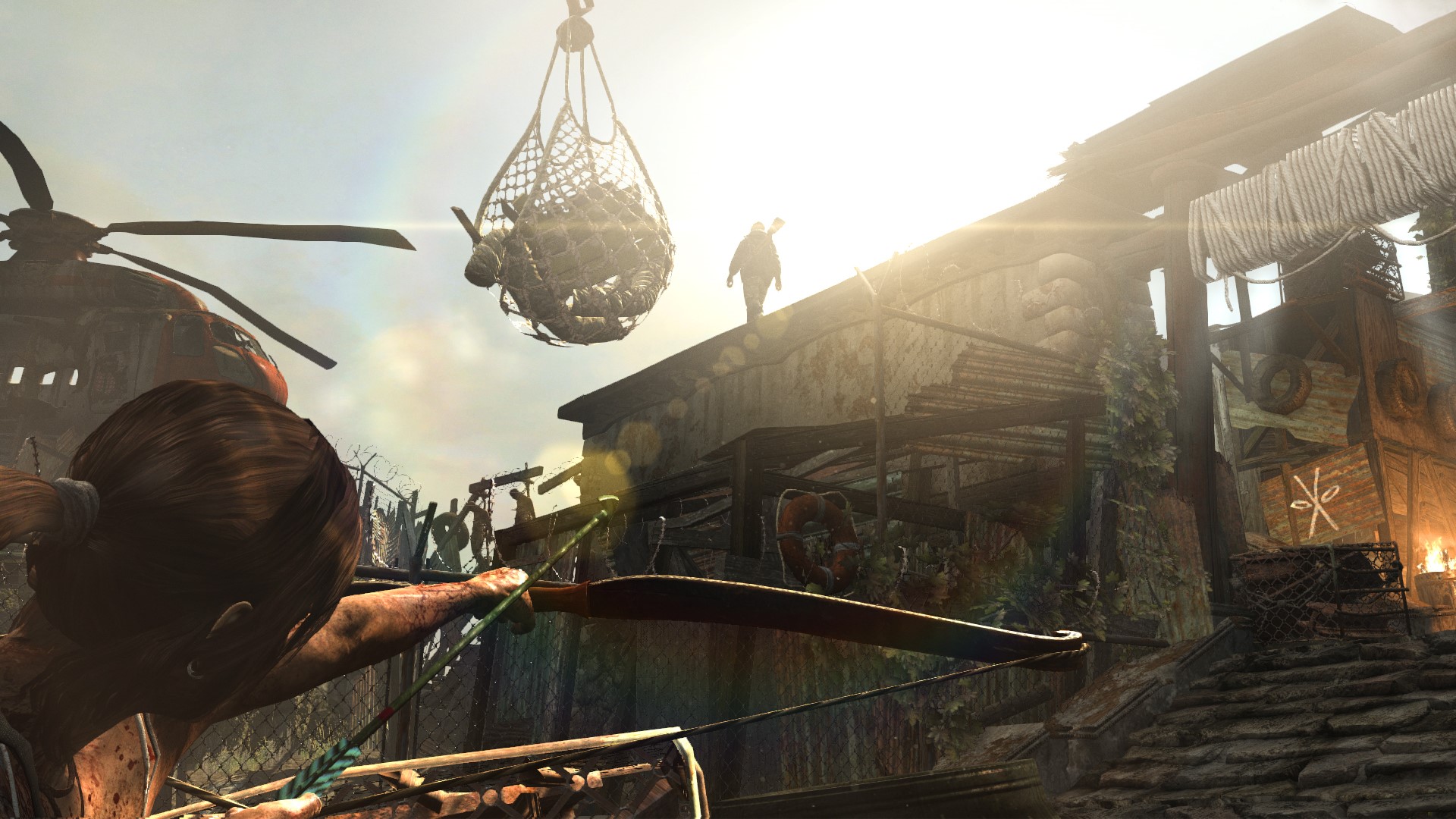 Lara Croft from Tomb Raider 2013 with a bow HD Wallpaper