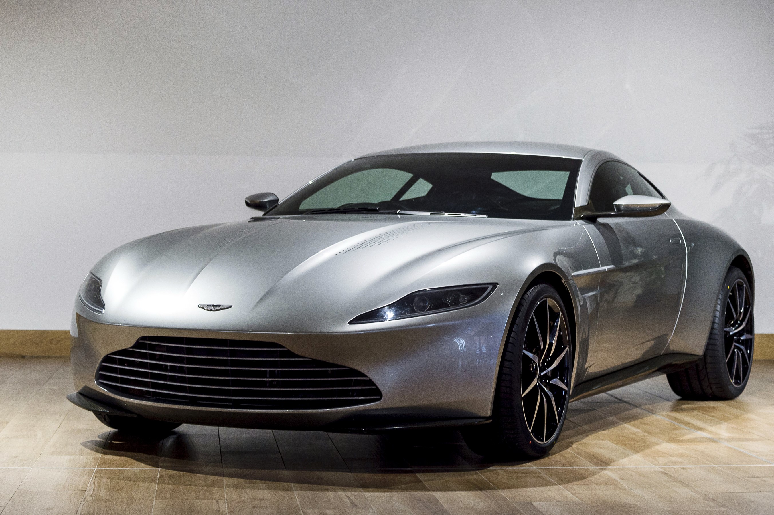 Silver Aston Martin DB10 Front View HD Wallpaper