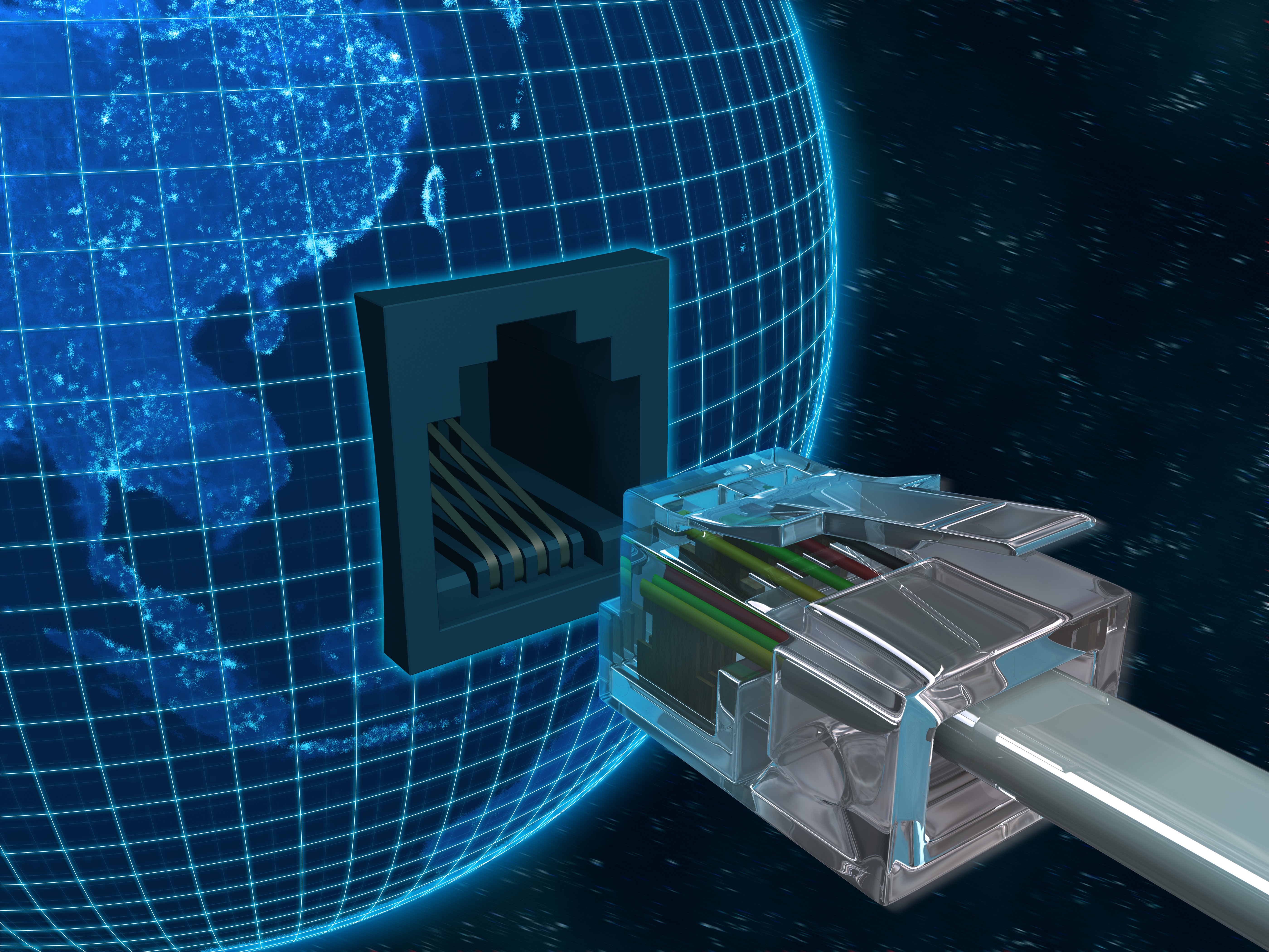 Internet connection to Earth HD Wallpaper
