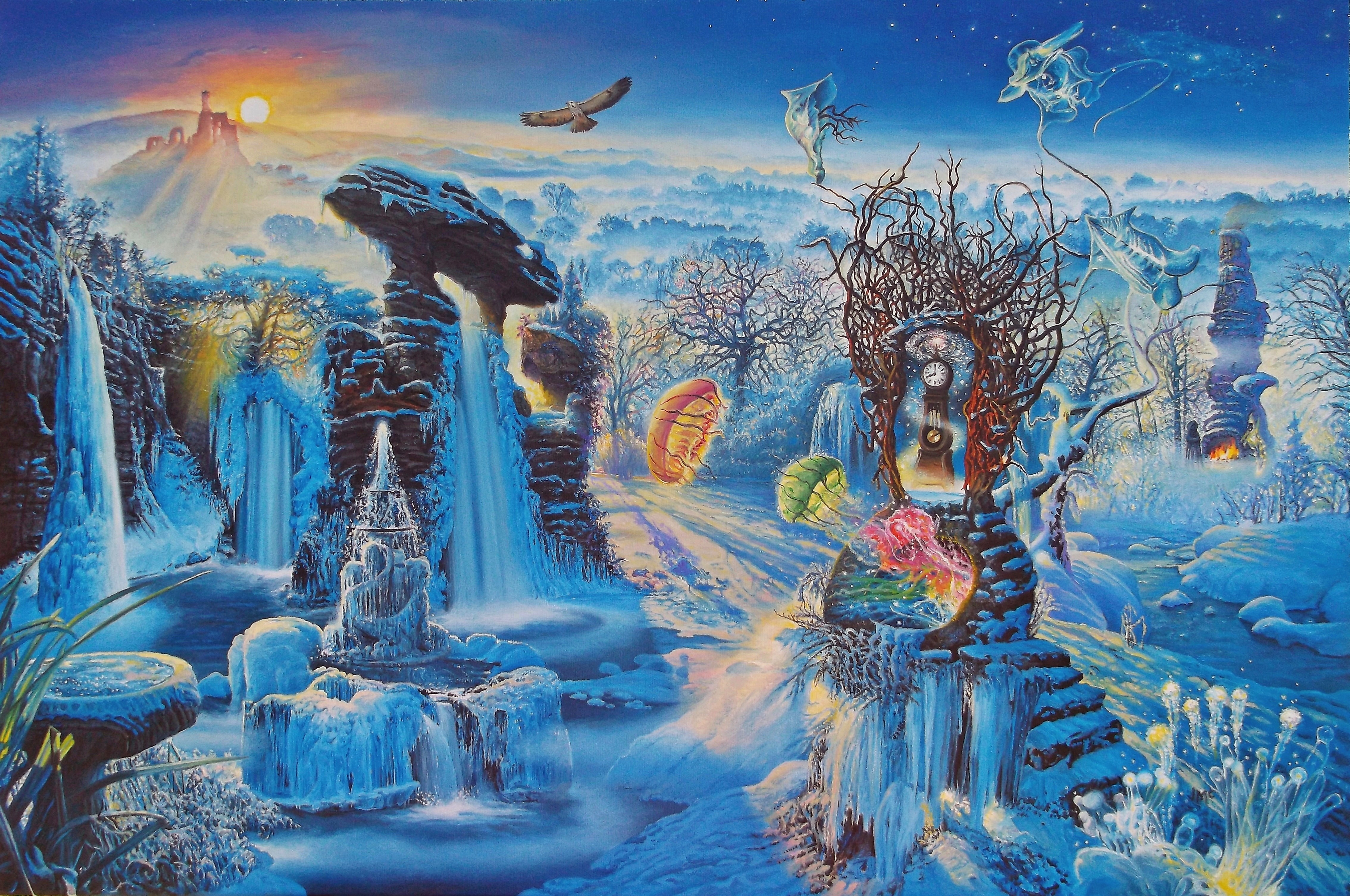4K Fantastic World Snow Landscape HD Wallpaper