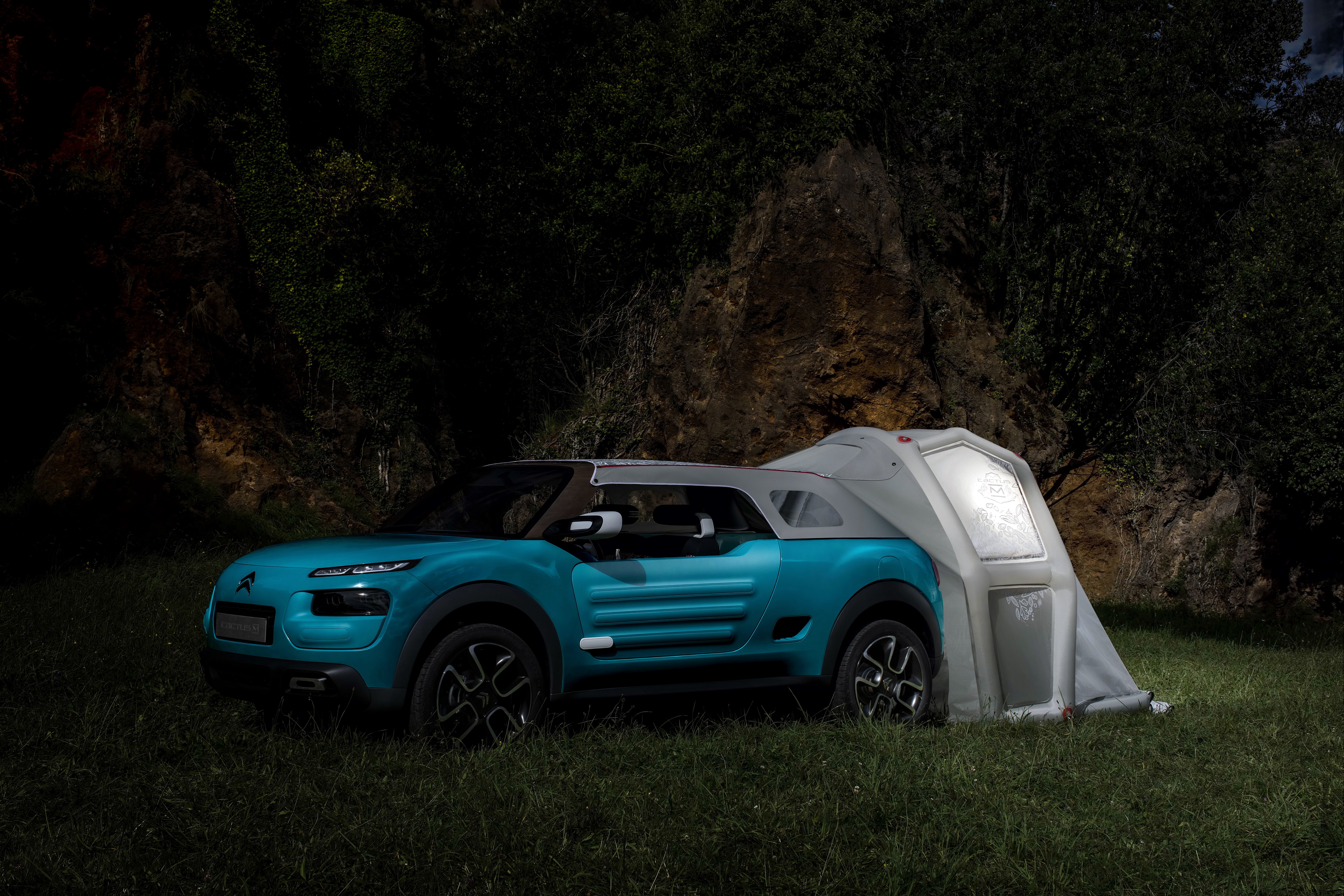 Citroen Cactus M concept car with attached tent HD Wallpaper