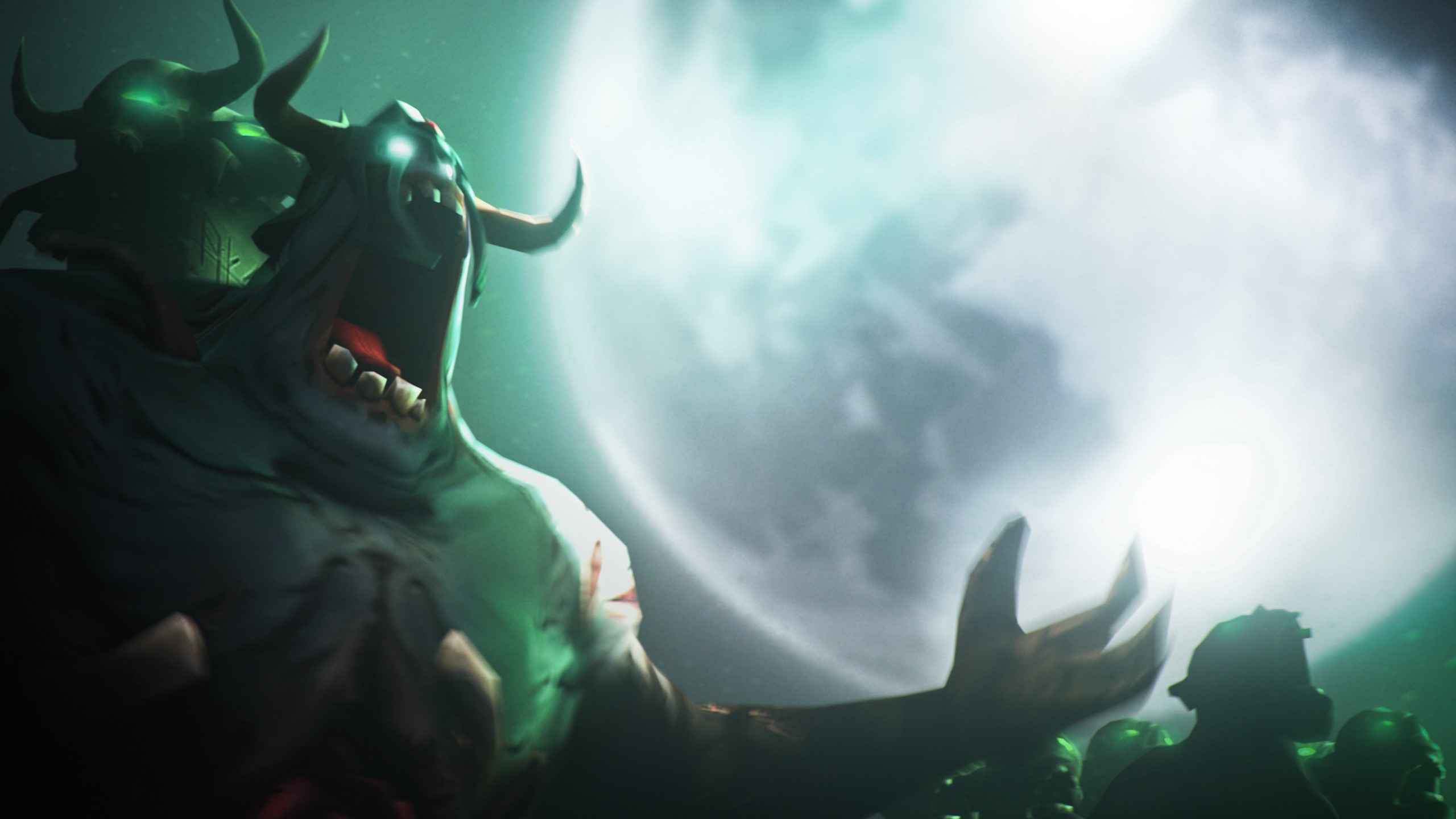 Undying from Dota 2 with monsters and moon HD Wallpaper