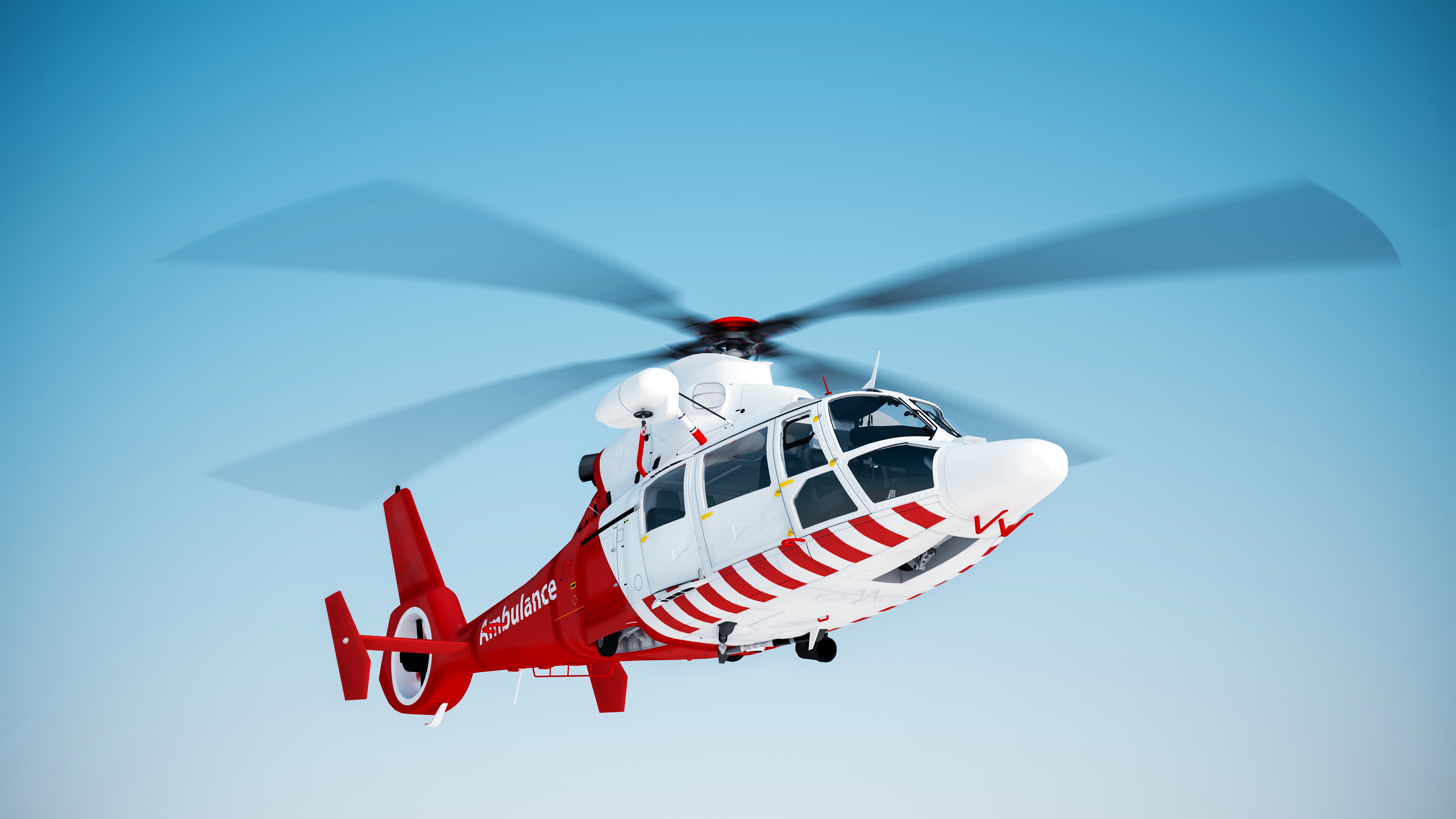 Ambulance Helicopter in the Sky HD Wallpaper