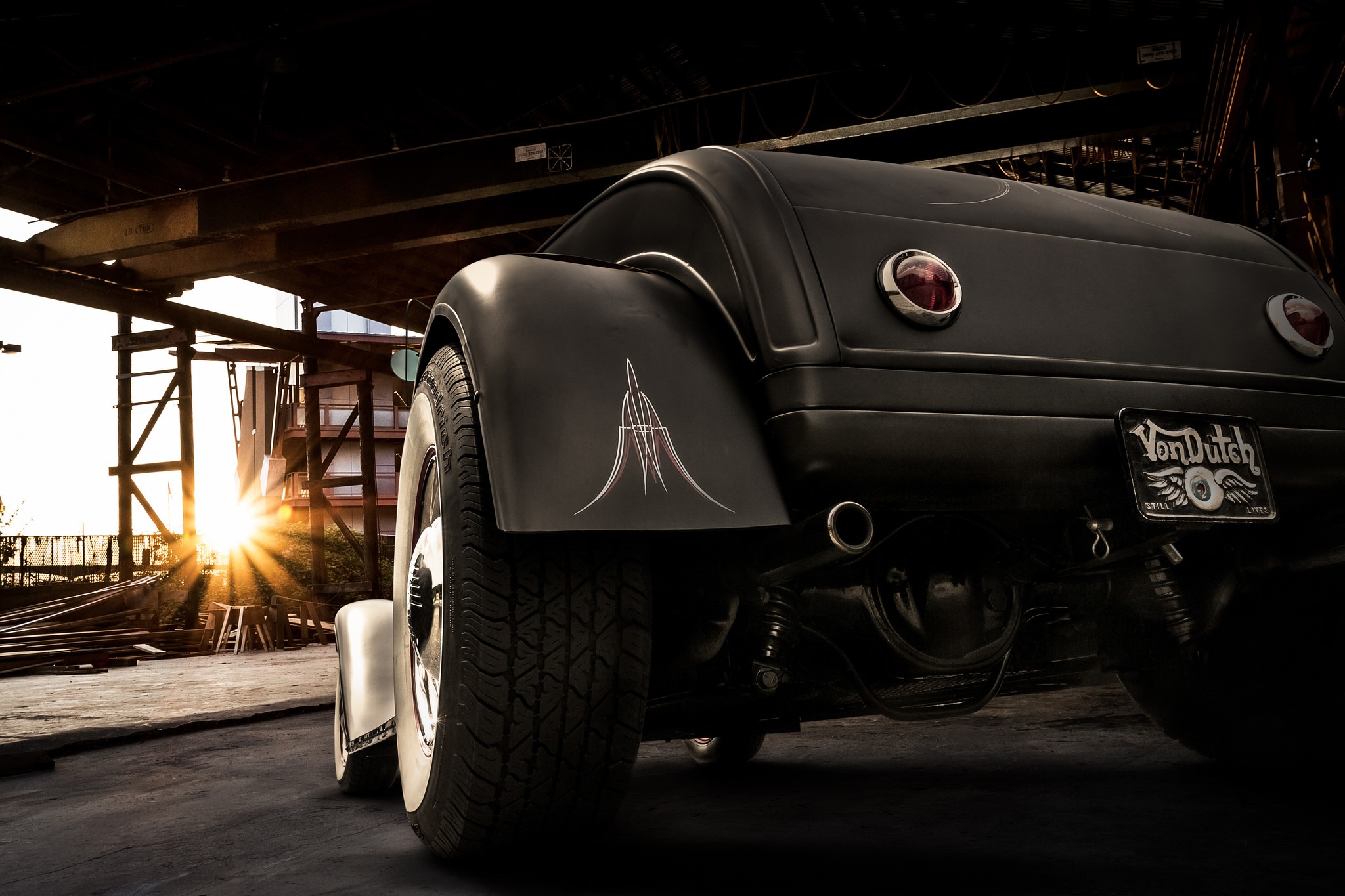 Von Dutch 1929 Ford Roadster rear view HD Wallpaper