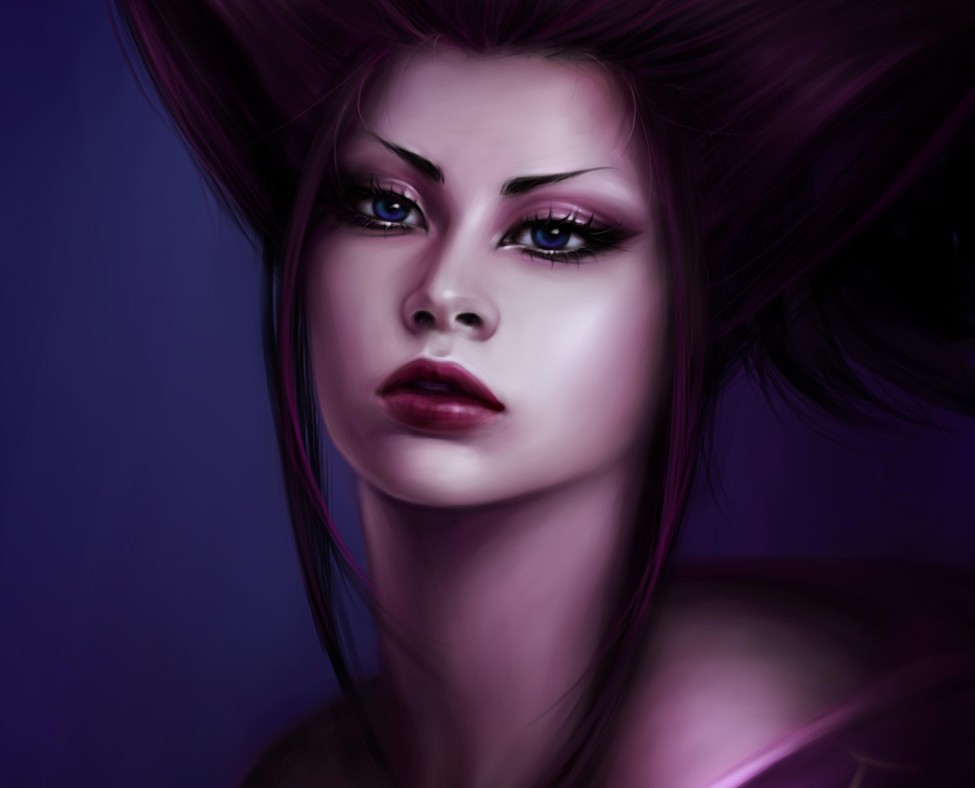 Mochifin character portrait with dramatic makeup HD Wallpaper