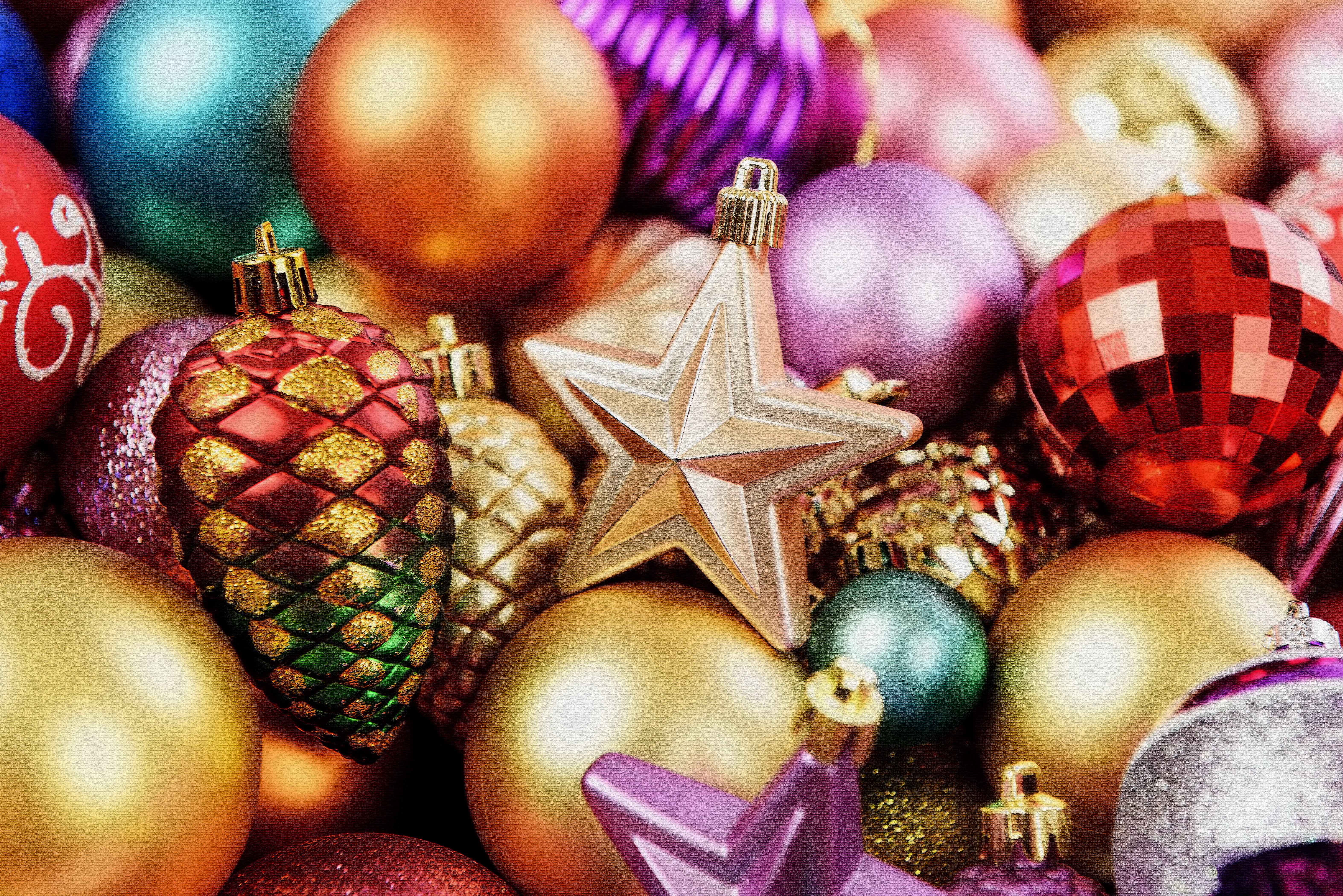 Christmas Ornaments Close-up HD Wallpaper