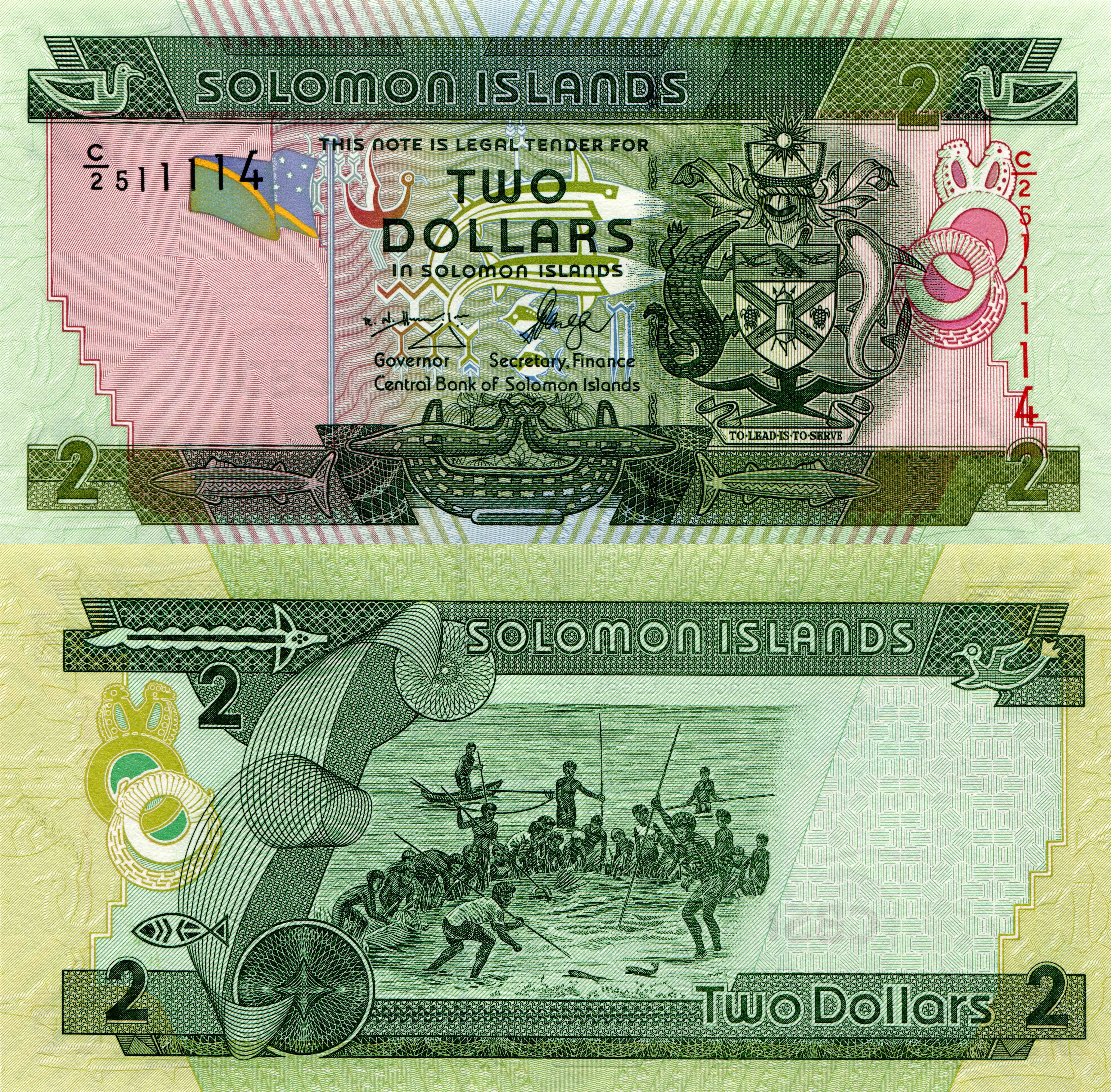 2 Dollar Solomon Islands Banknote HD Wallpaper