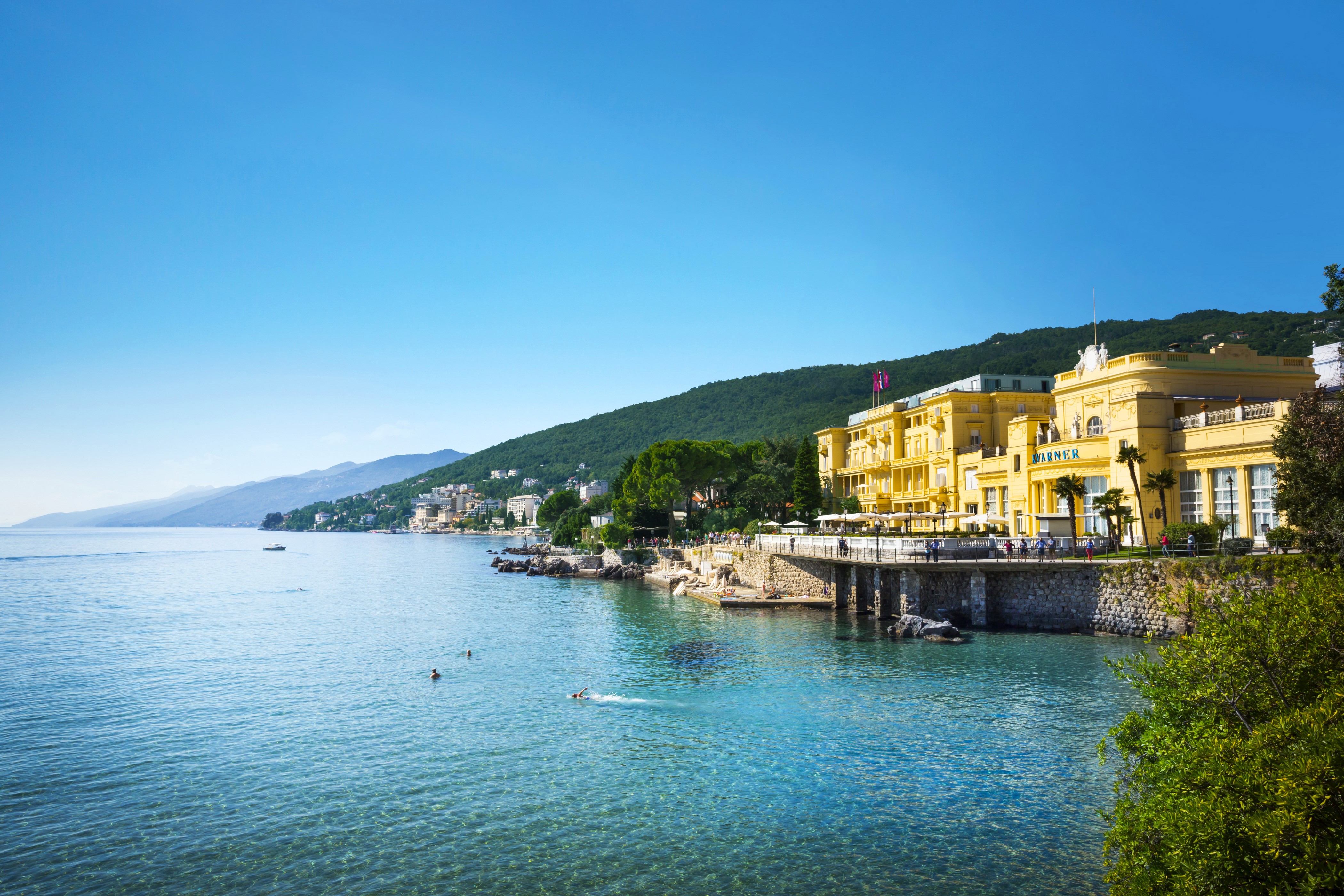 Opatija, Croatia: Yellow Hotel by the Sea HD Wallpaper