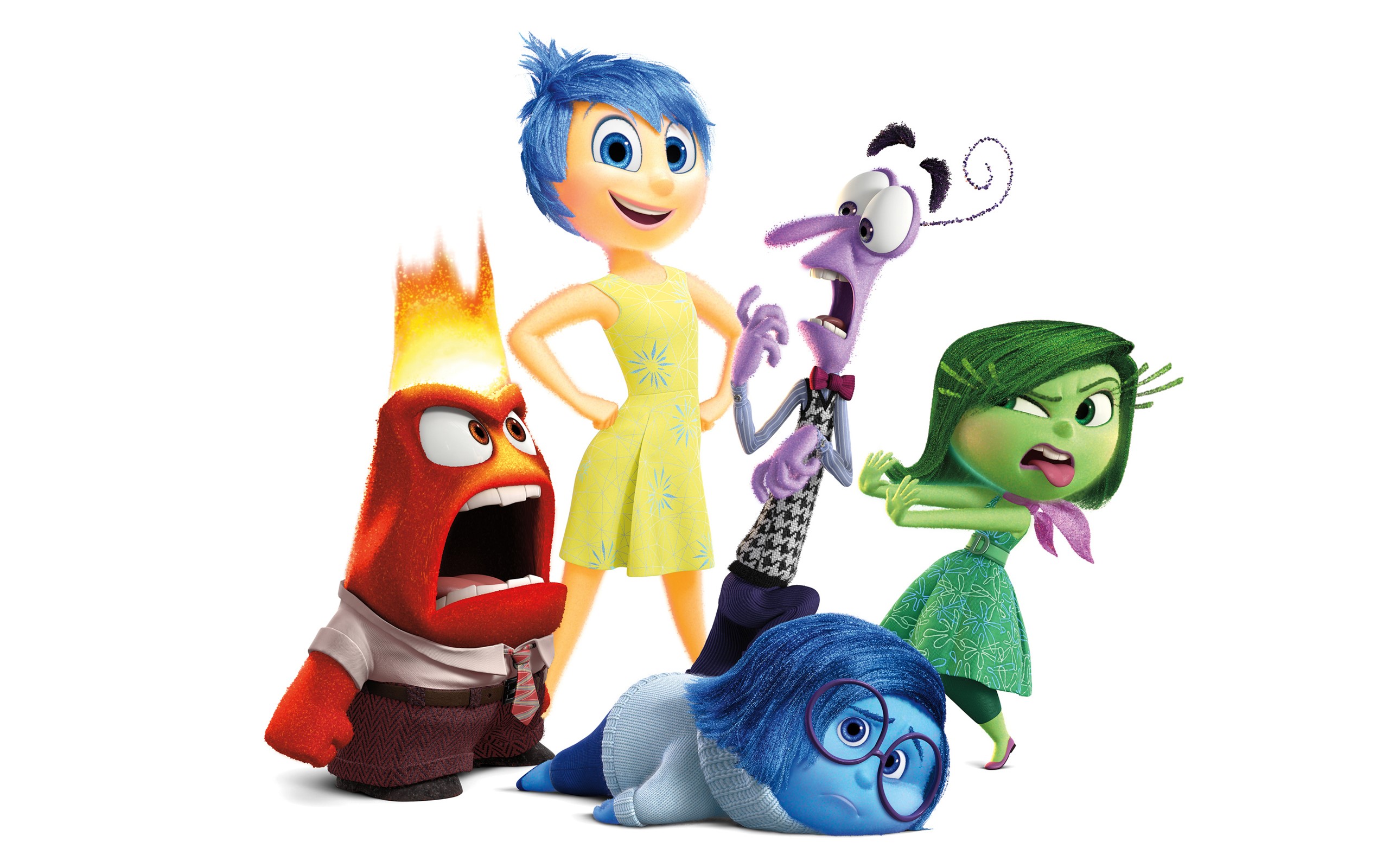 Anger, Joy, Fear, Sadness, and Disgust from Inside Out HD Wallpaper