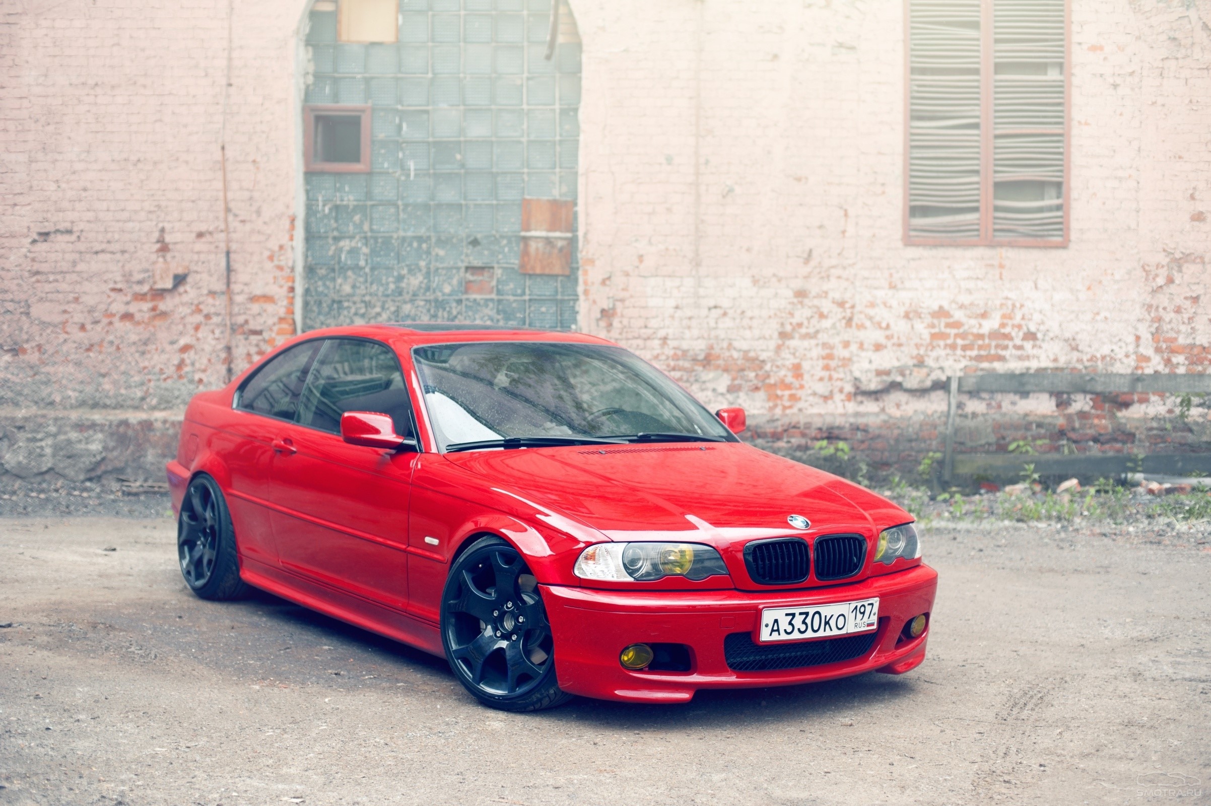 Red BMW E46 Coupe HD Wallpaper