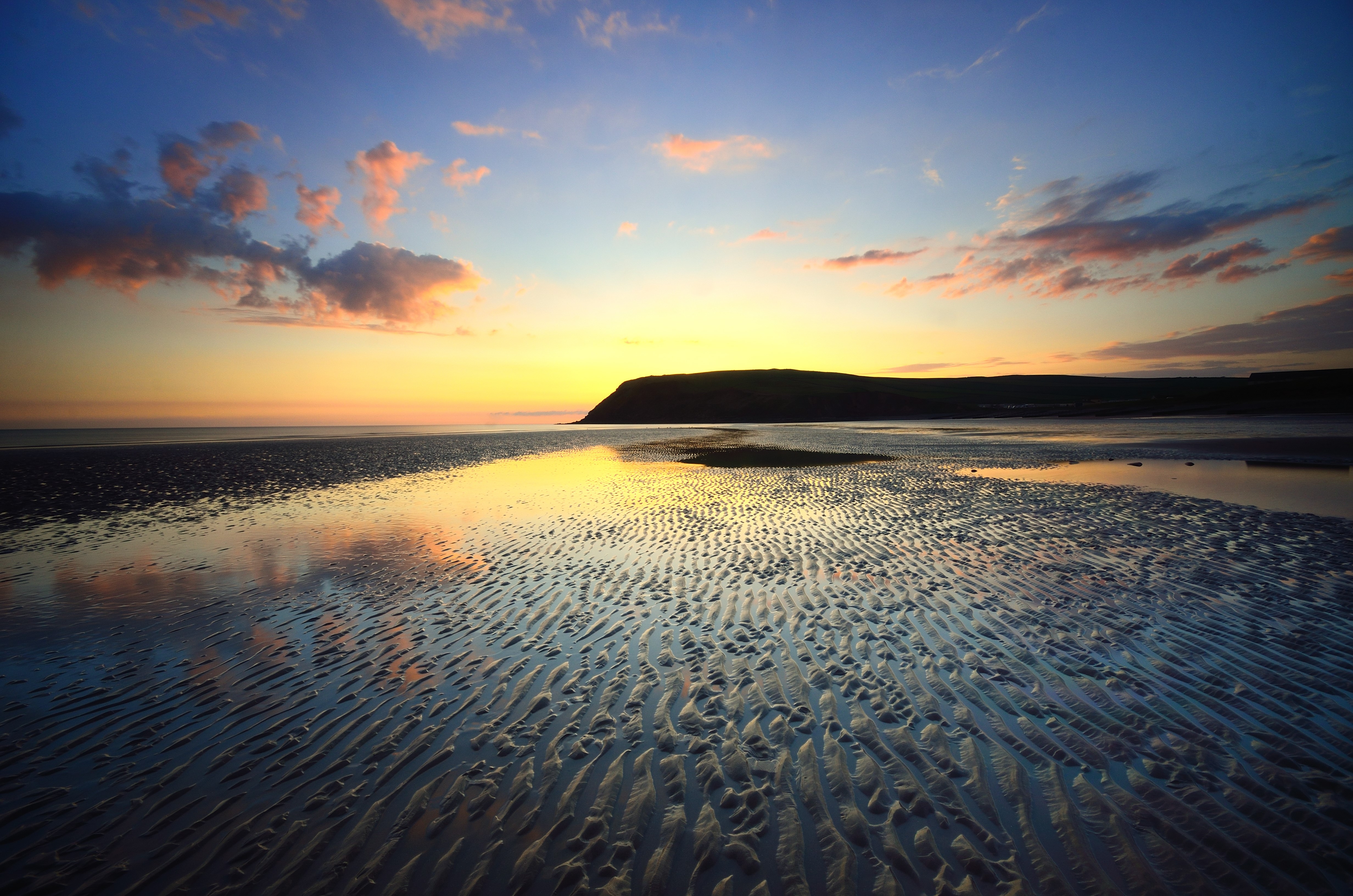 4K Sea Sunrise Sunset Coast Sky HD Wallpaper