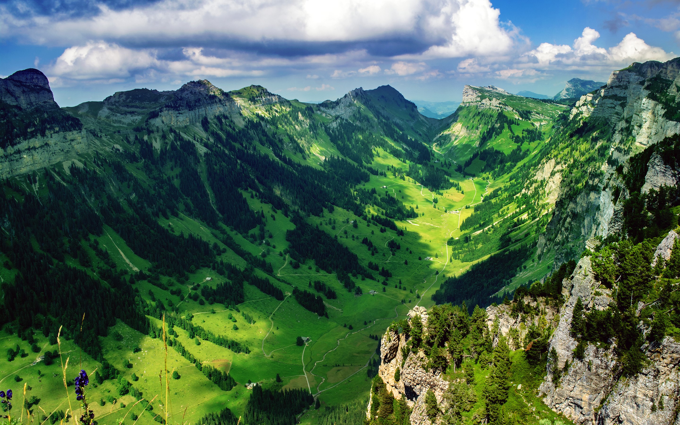 Justistal Valley, Switzerland HD Wallpaper