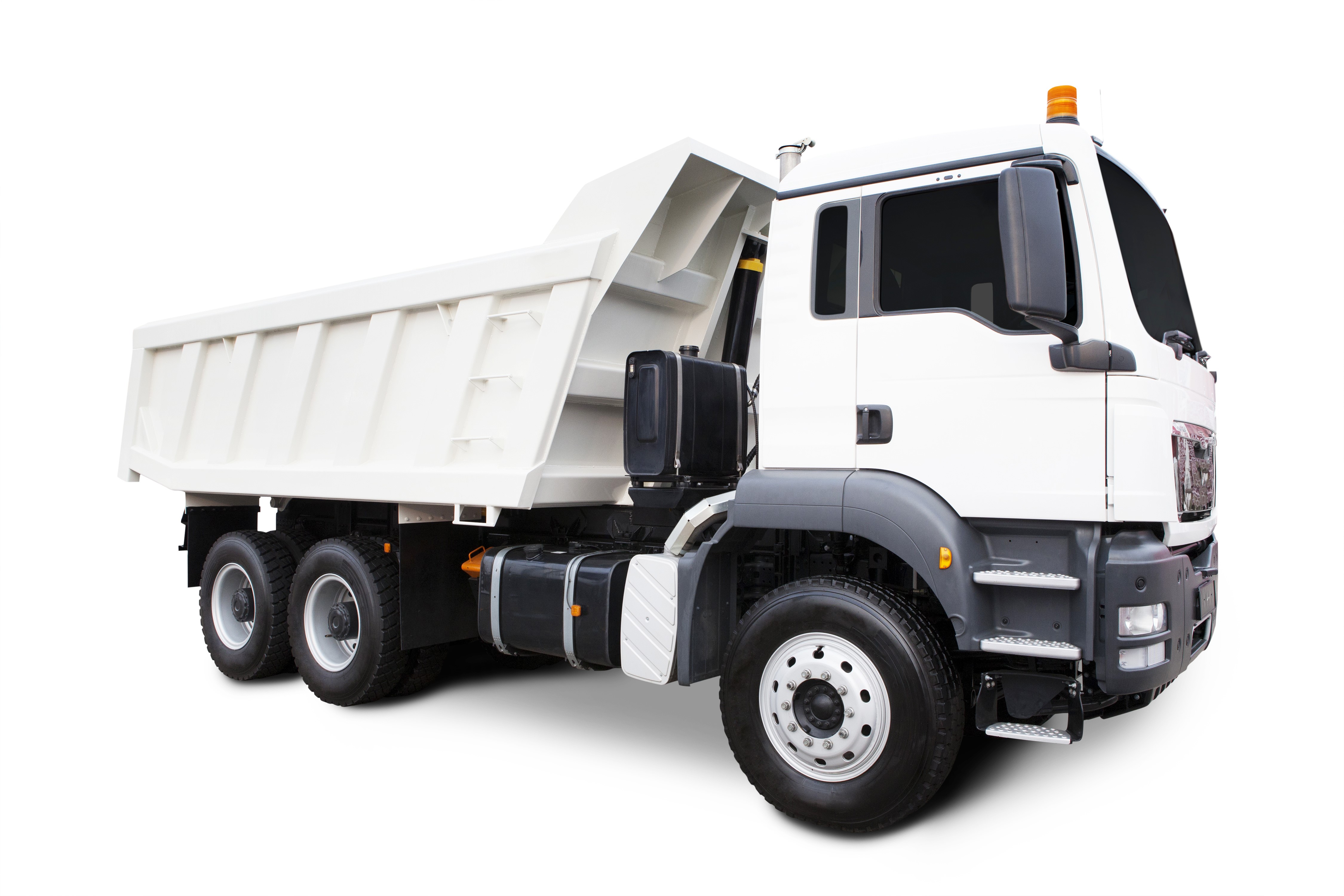 White dump truck HD Wallpaper