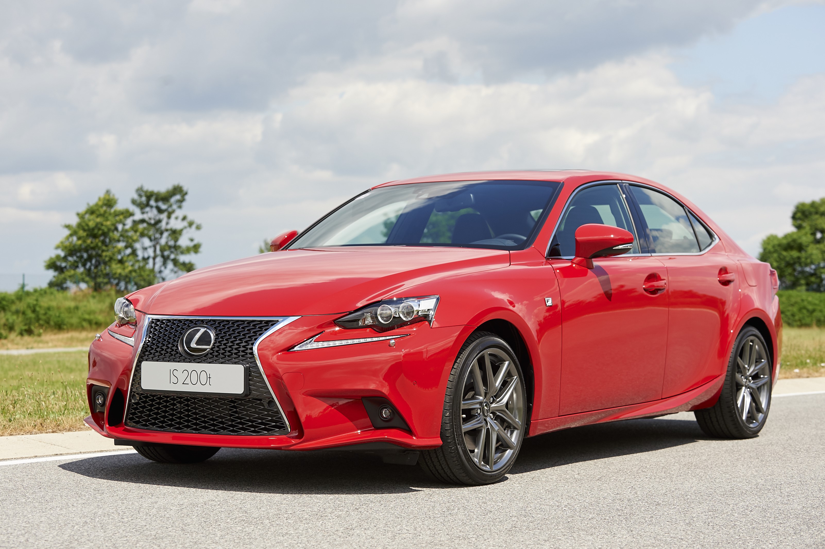 Red Lexus IS 200t F-Sport XE30 Sedan HD Wallpaper