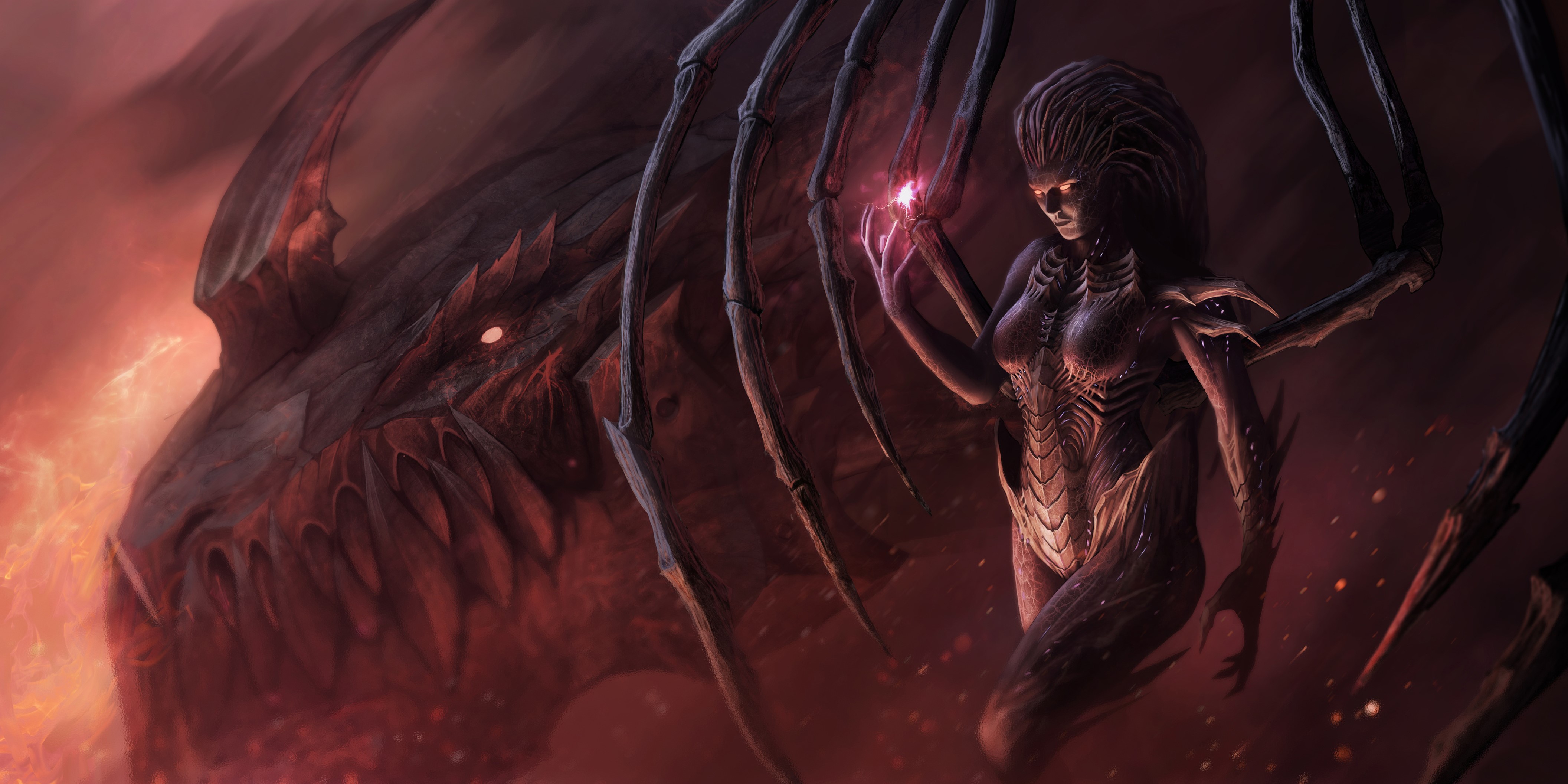 Kerrigan Deathwing from StarCraft and Dragons Fan Art HD Wallpaper