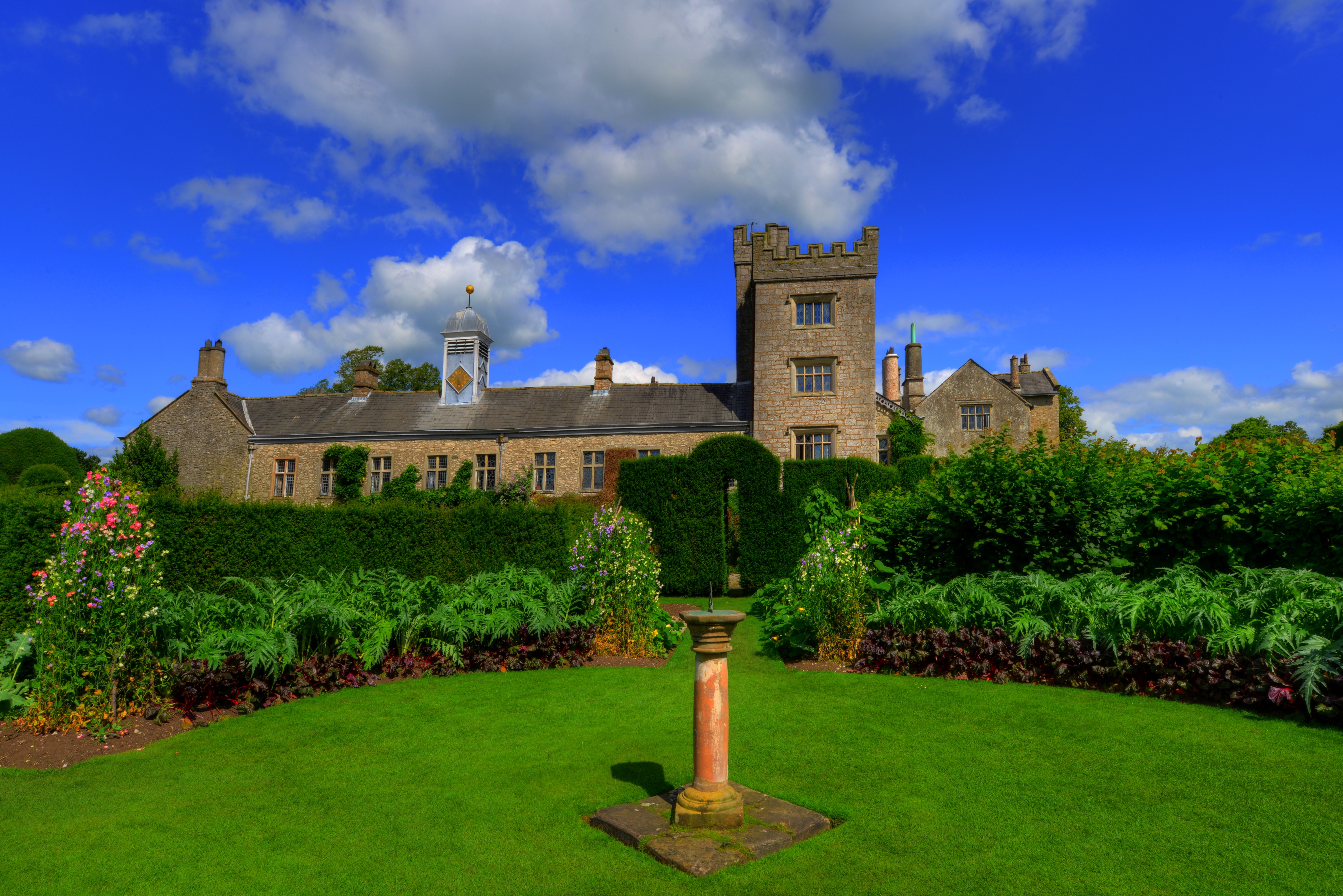 Levens Hall Kendal England Mansion and Garden HD Wallpaper