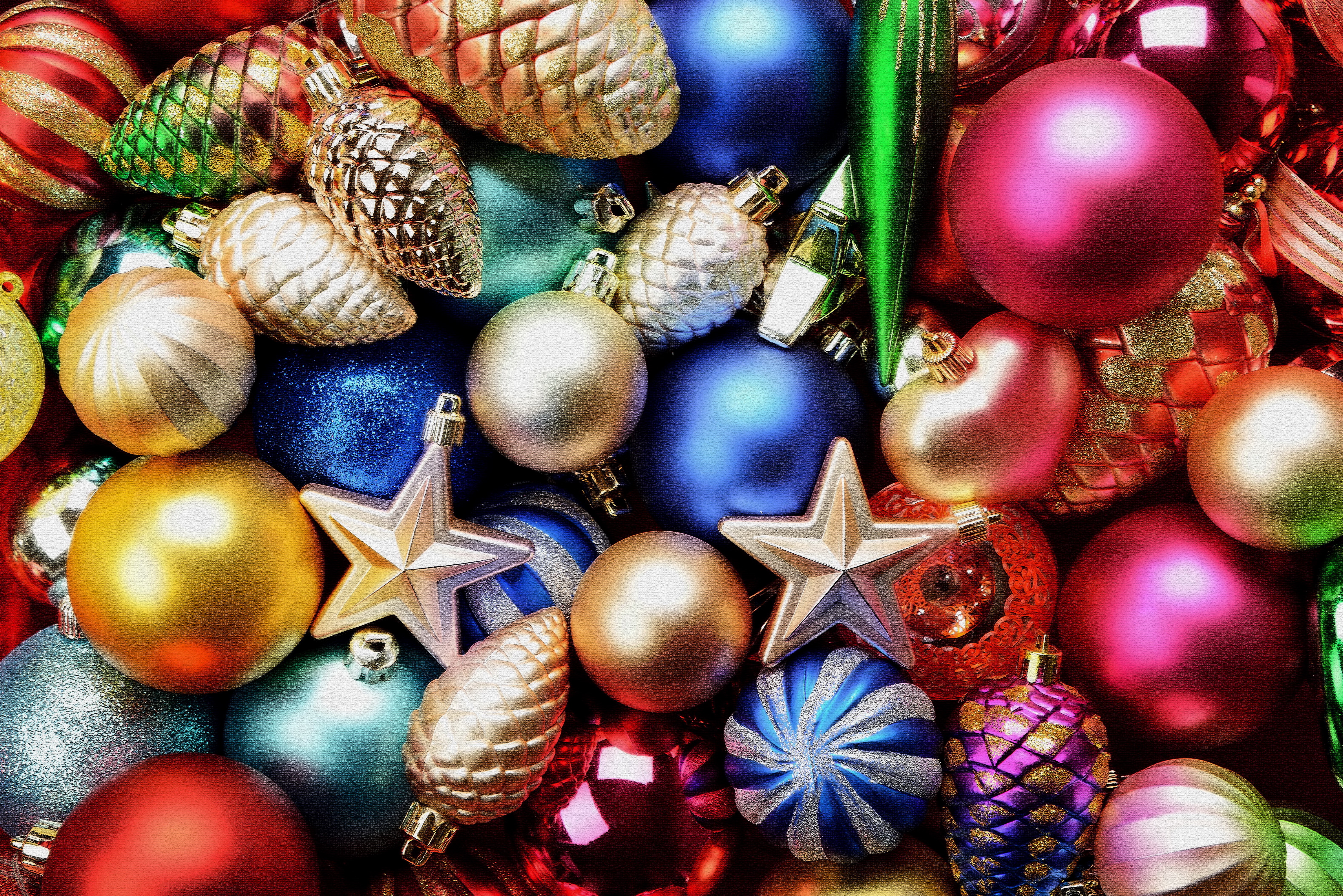 Many Christmas Ornaments HD Wallpaper