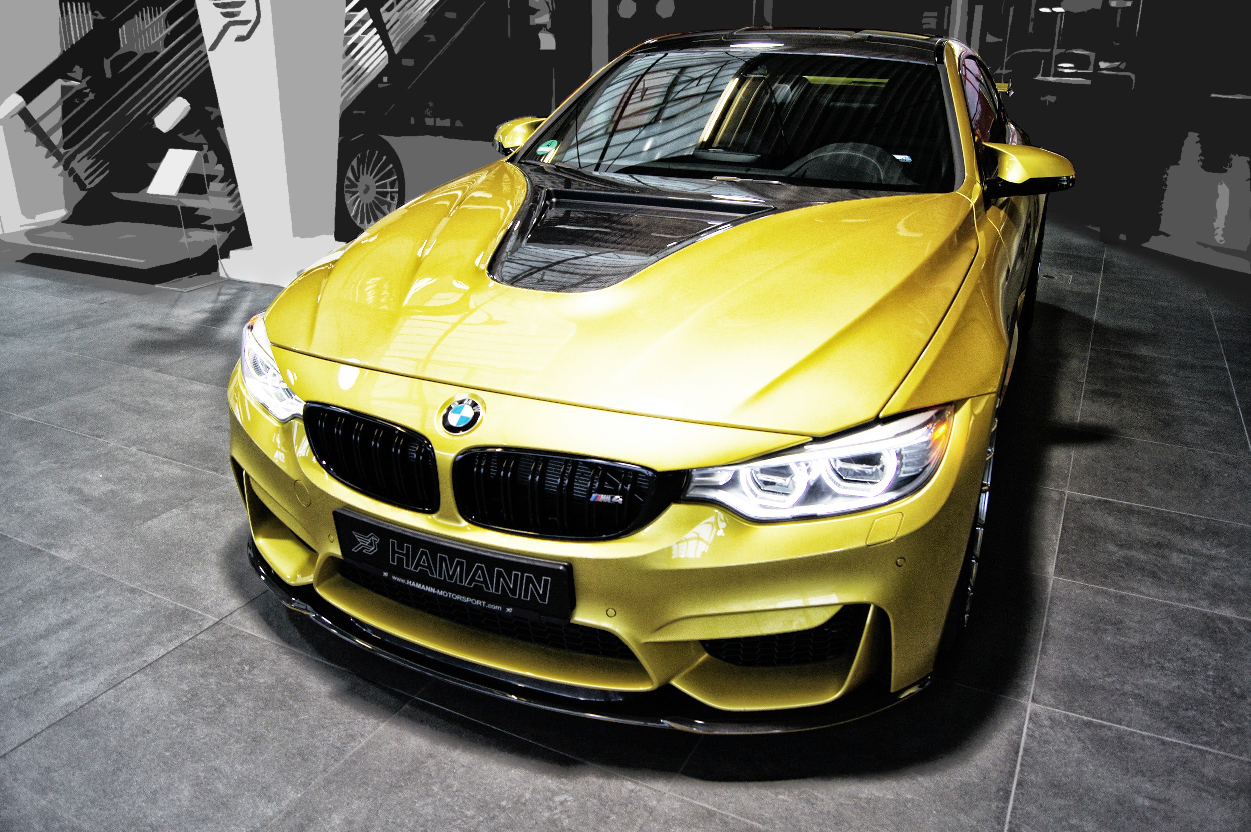 Yellow Hamann M4 F82 BMW HD Wallpaper