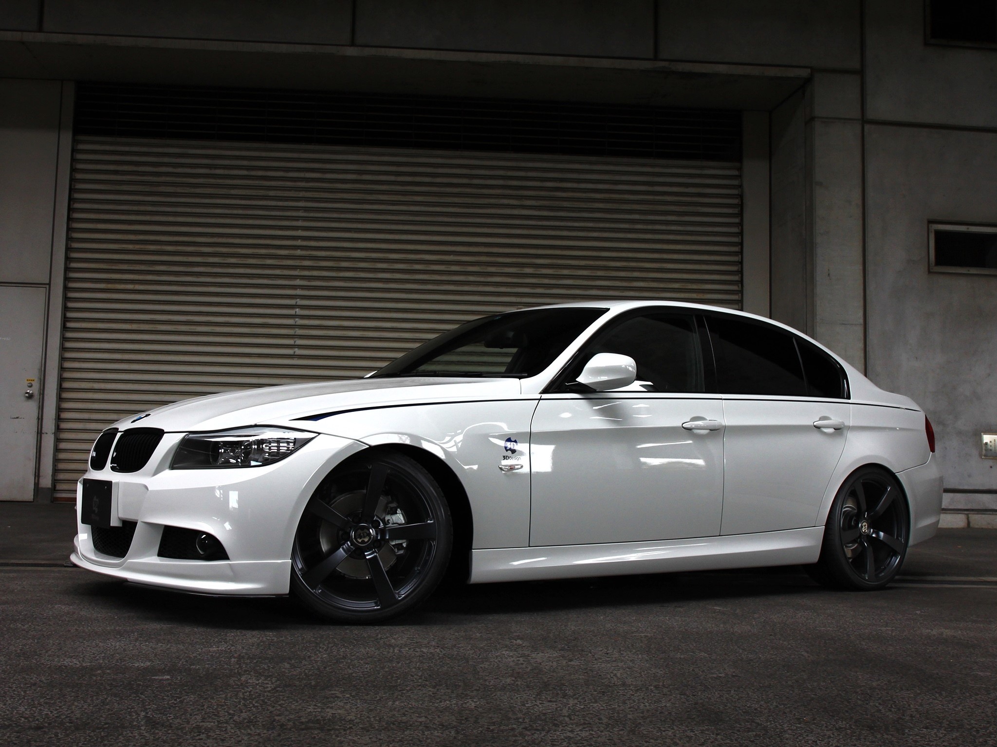 White BMW 3 Series Sedan E90 by 3D Design HD Wallpaper