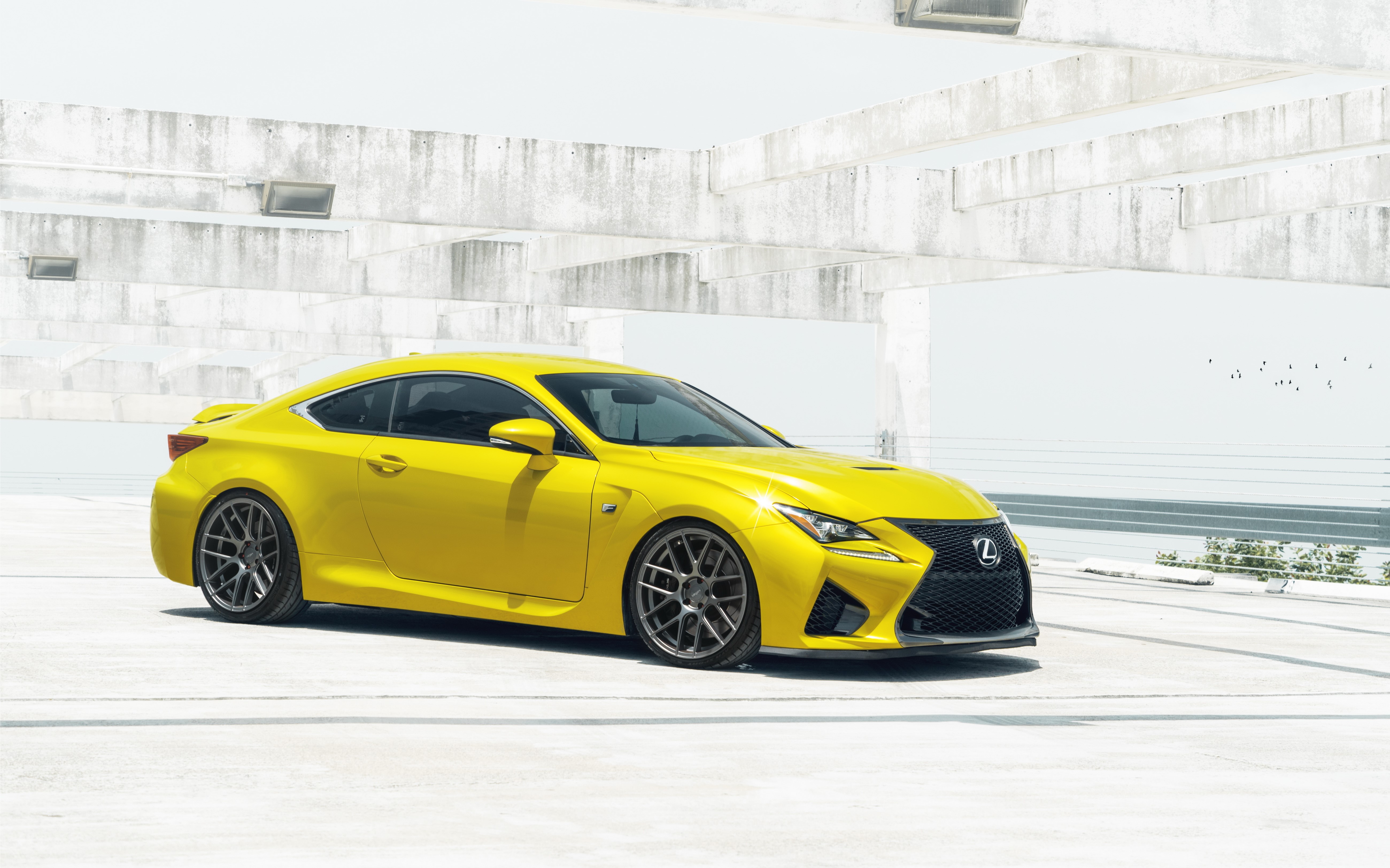 Yellow Lexus RC F William Stern HD Wallpaper