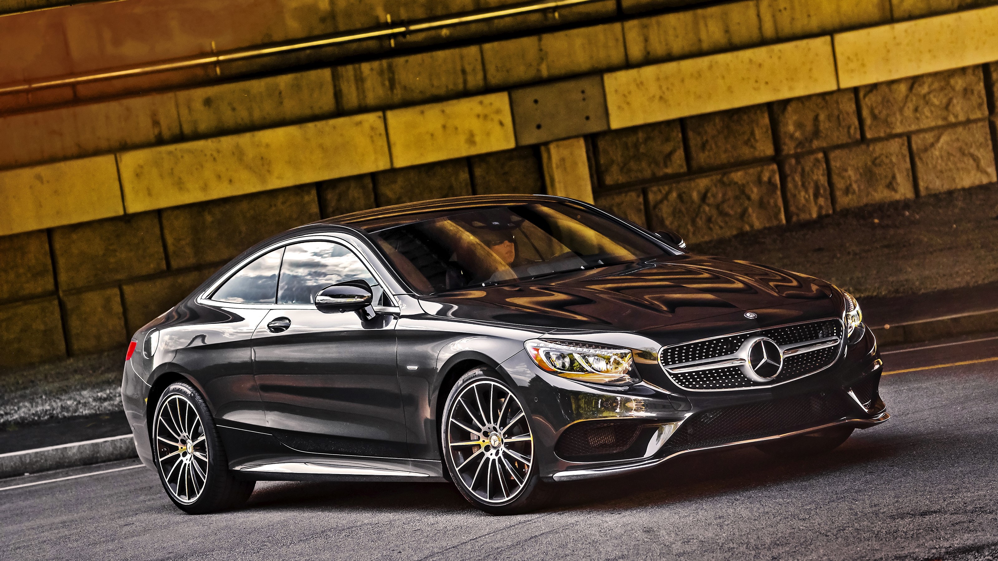 Black Mercedes-Benz S 550 Coupe C217 HD Wallpaper