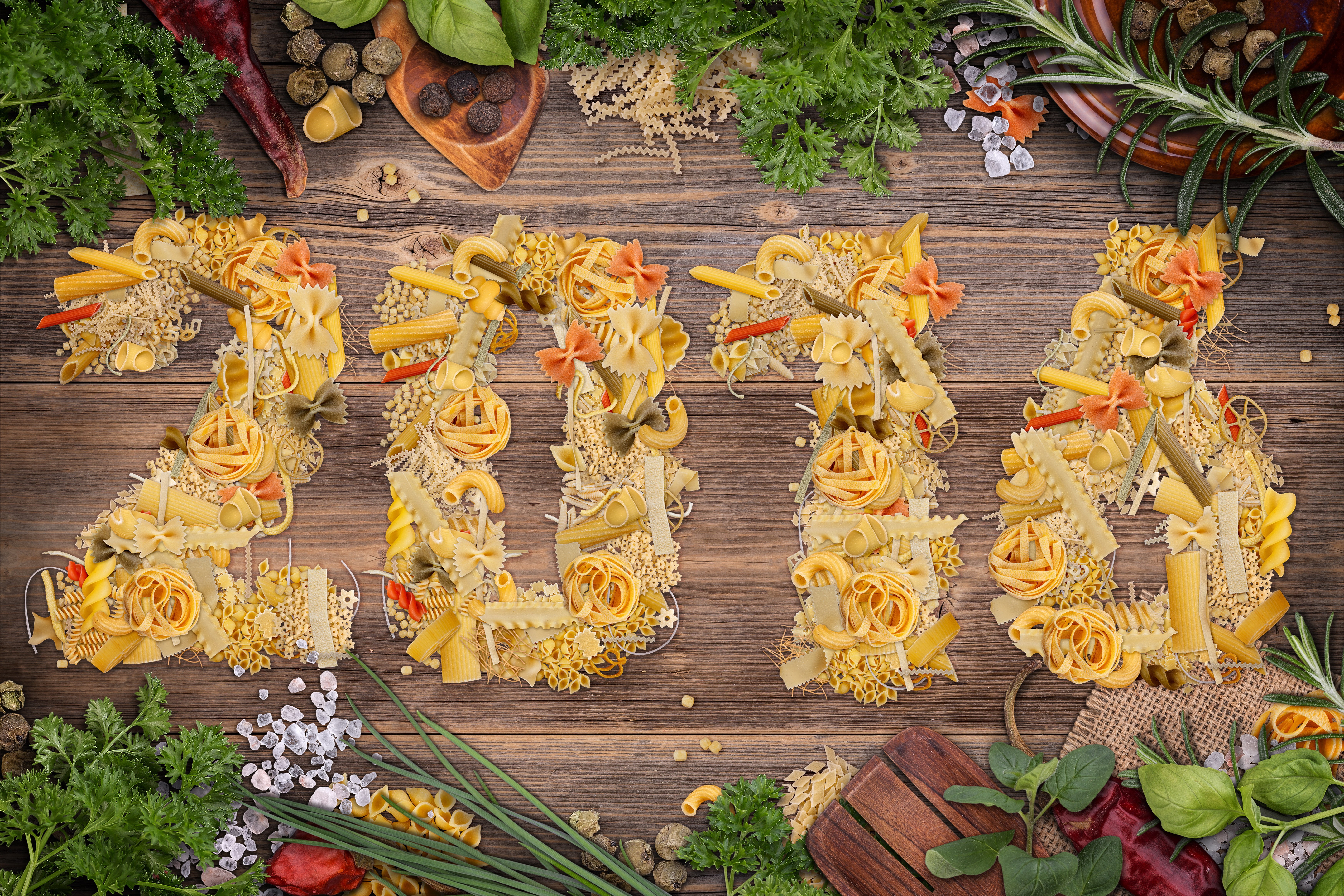 2016 pasta art with spices and herbs HD Wallpaper