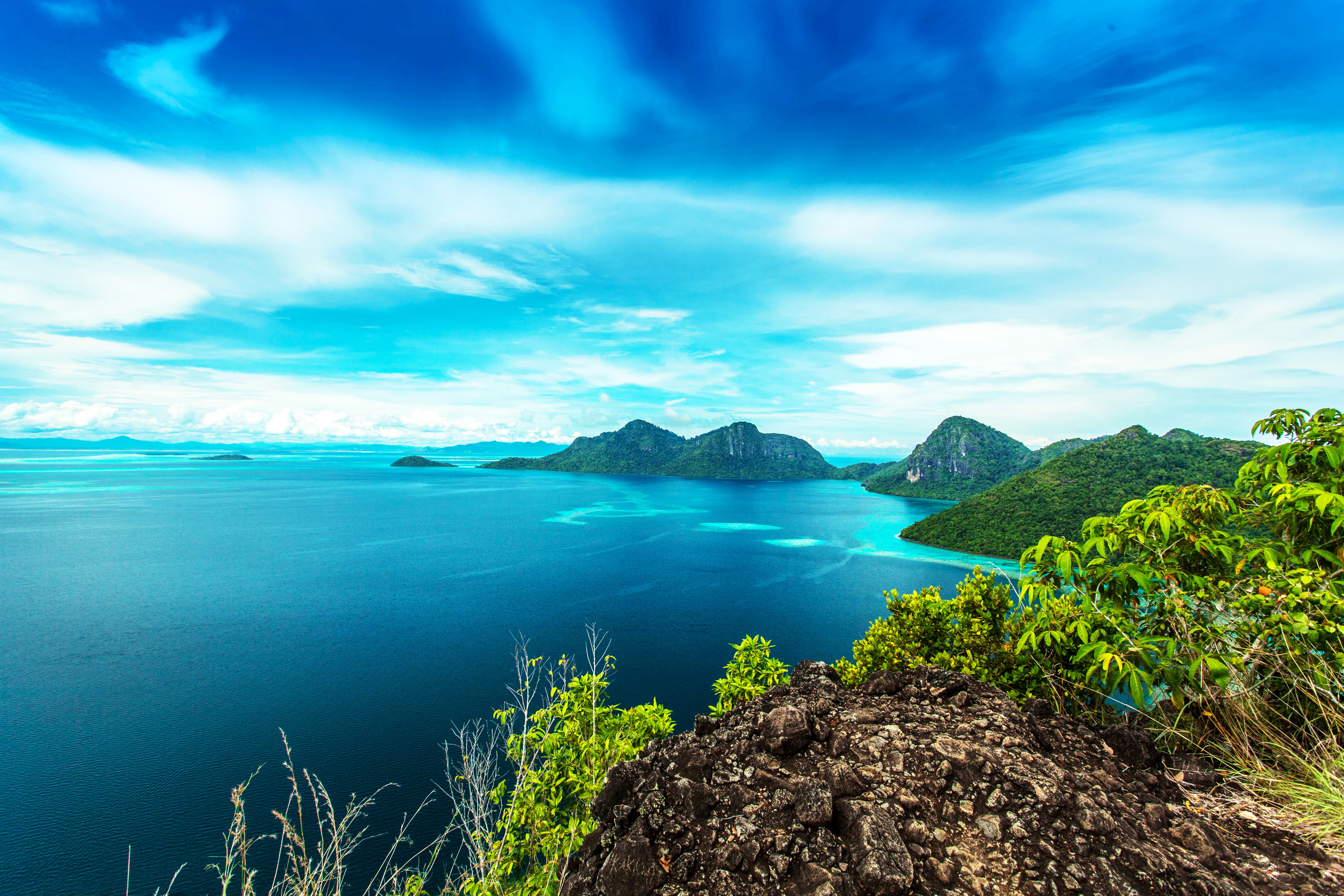 Bohey Dulang Island, Malaysia Tropics Sea Scenery HD Wallpaper