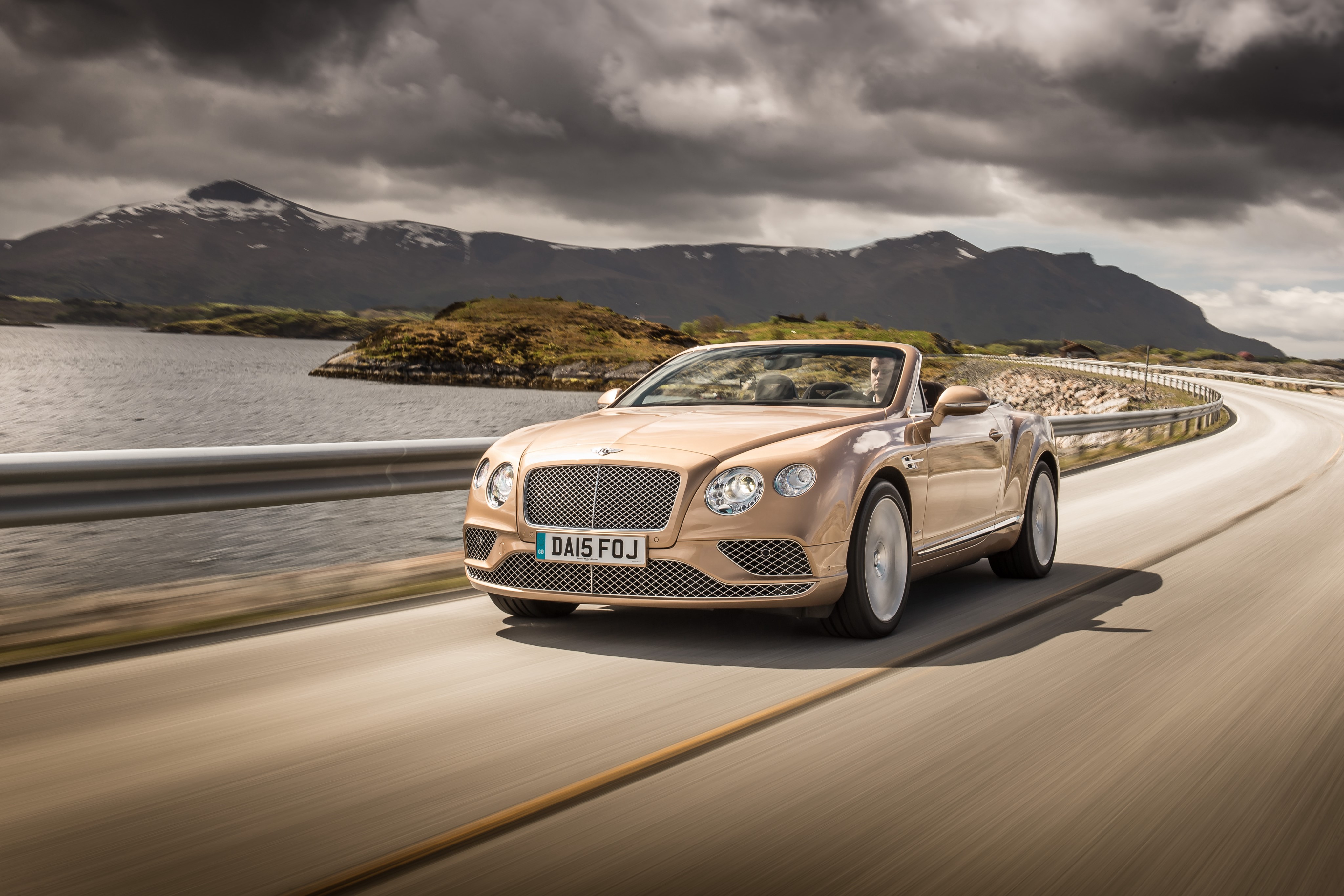 Bentley 2015 Continental GT Convertible on a Road HD Wallpaper