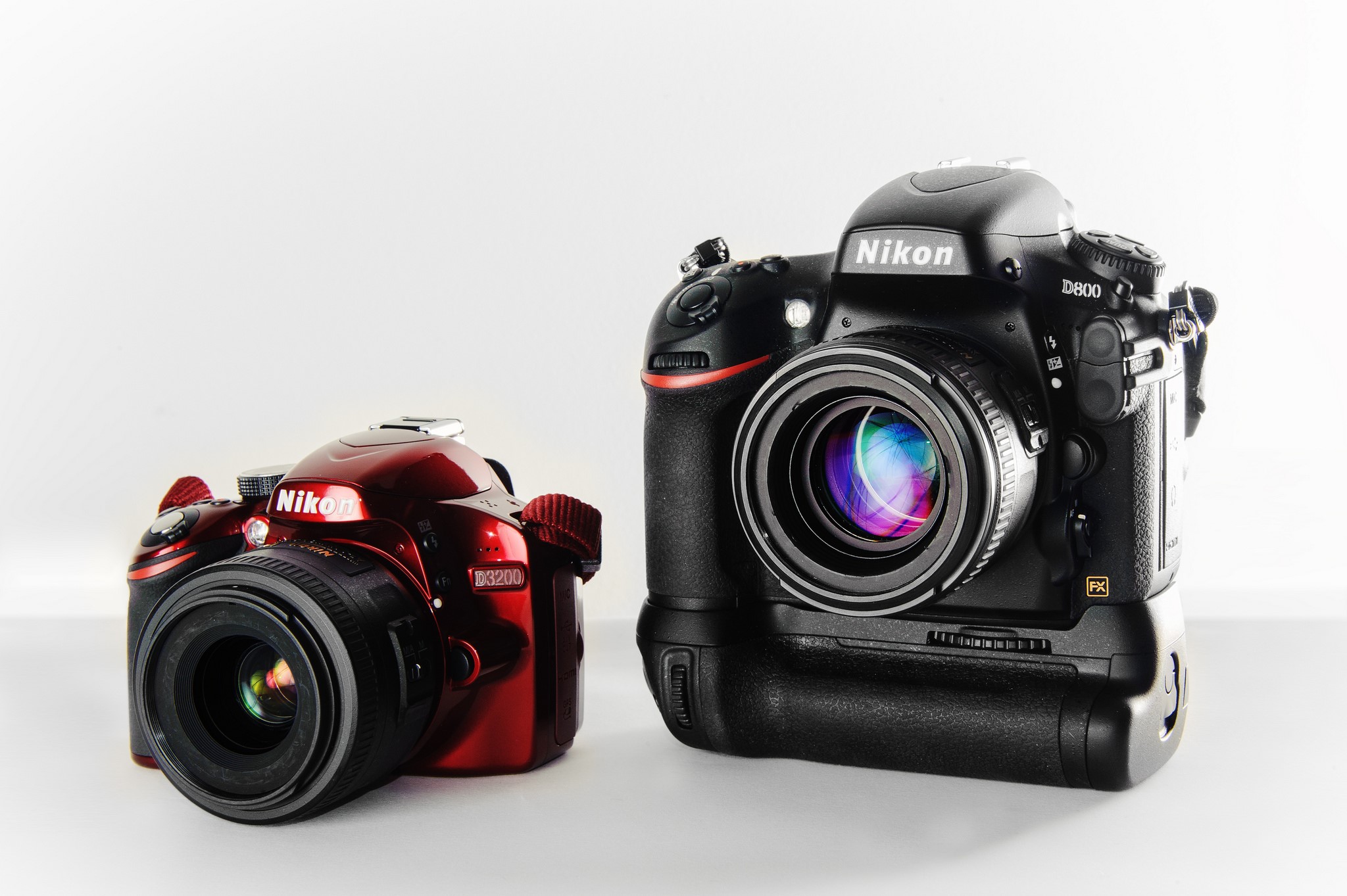 Nikon D3200 and Nikon D800 cameras HD Wallpaper
