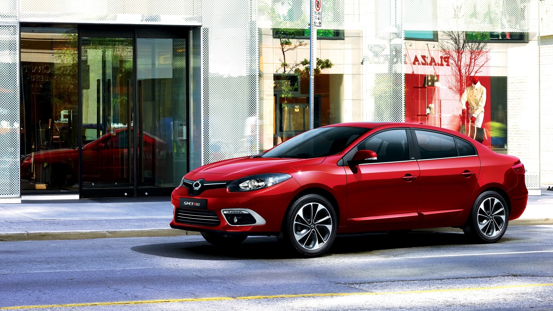 2014 Samsung SM3 Neo L38 Red Sedan HD Wallpaper