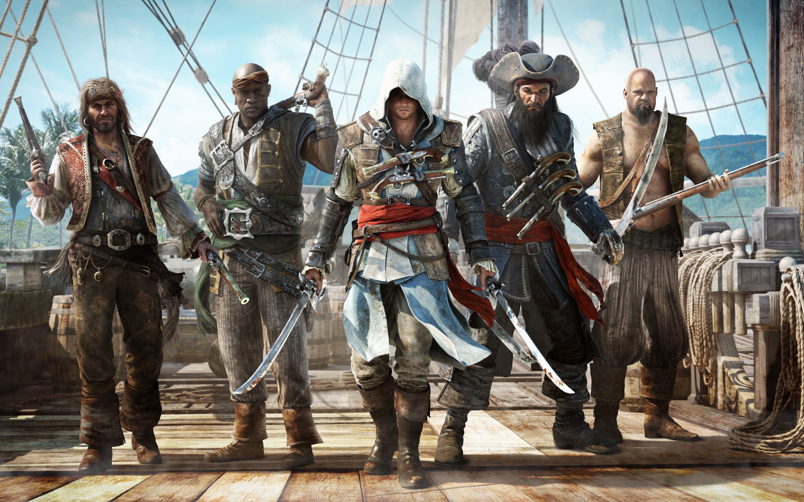 Edward Kenway and pirates from Assassin's Creed 4 Black Flag HD Wallpaper