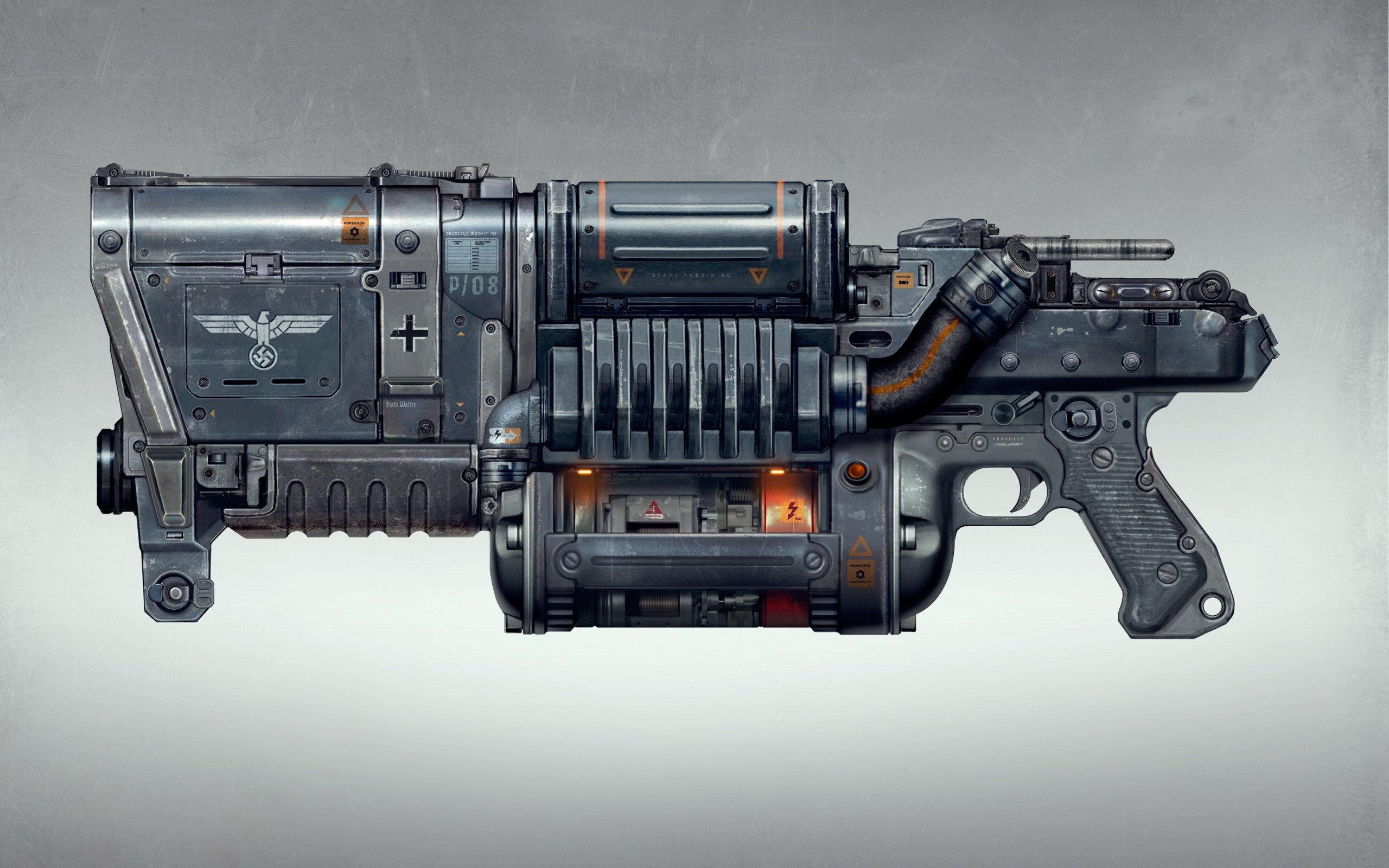 Wolfenstein P-08 weapon HD Wallpaper