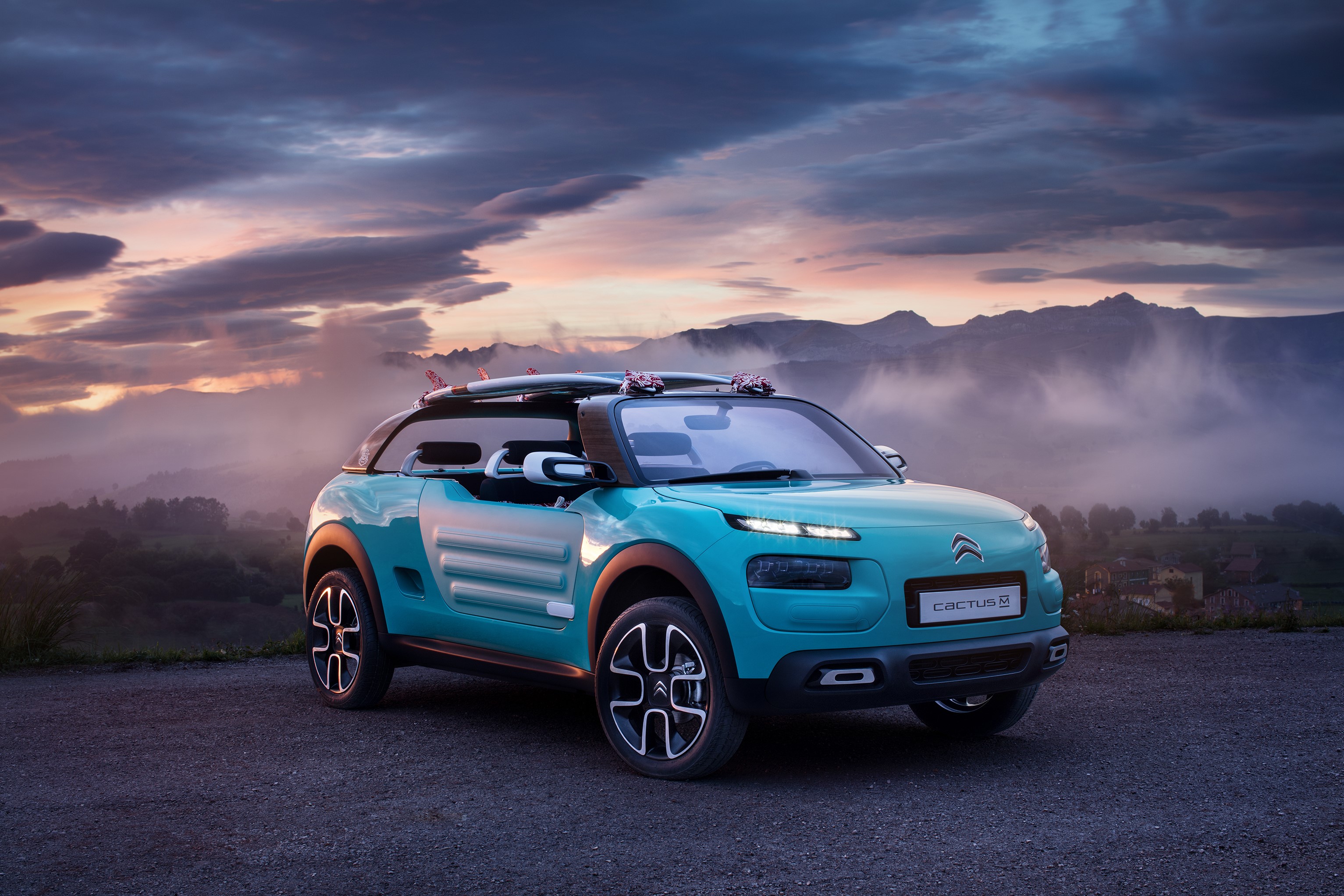 Citroen Cactus M Concept car with surfboards HD Wallpaper