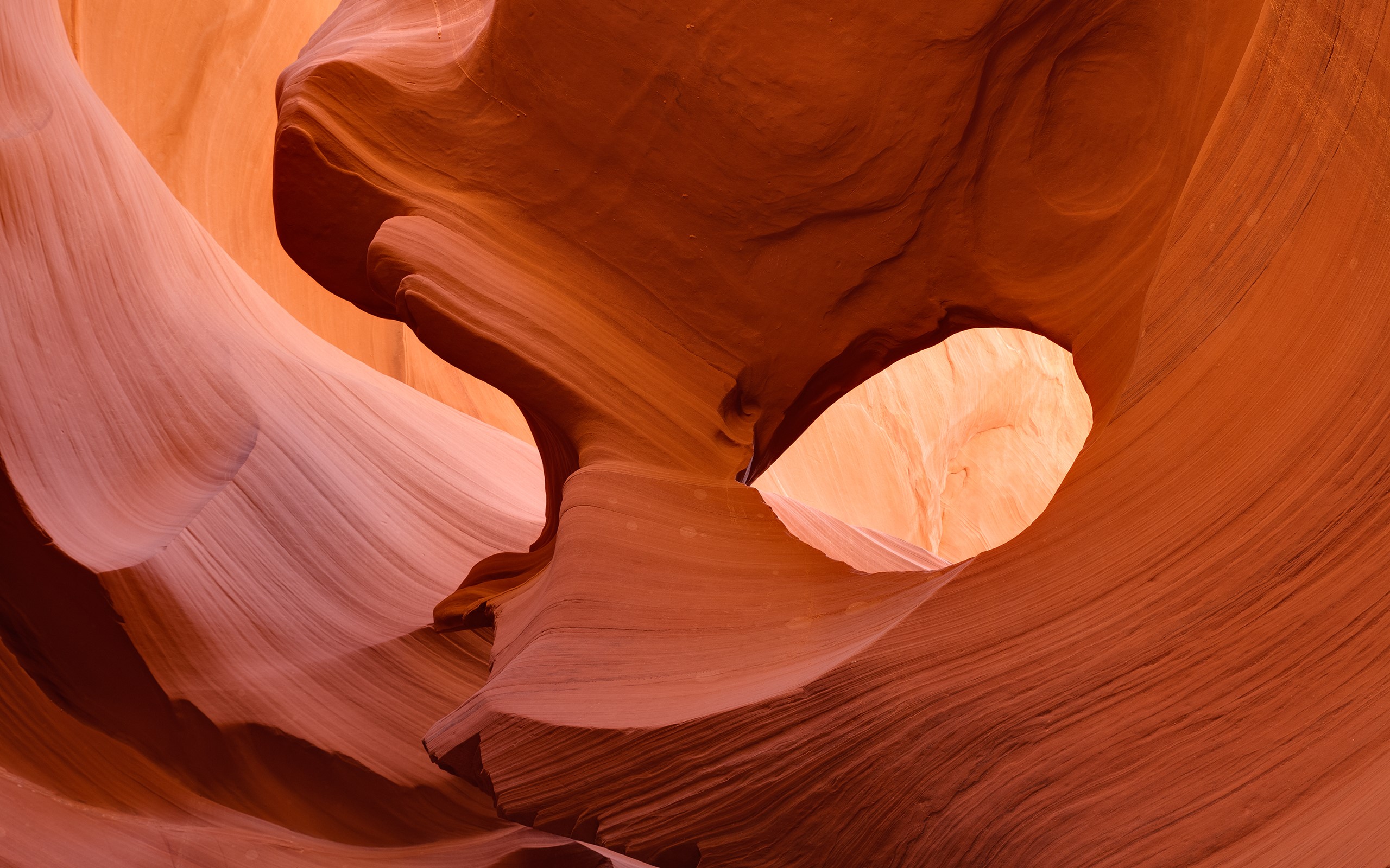 Antelope Canyon sandstone formations HD Wallpaper